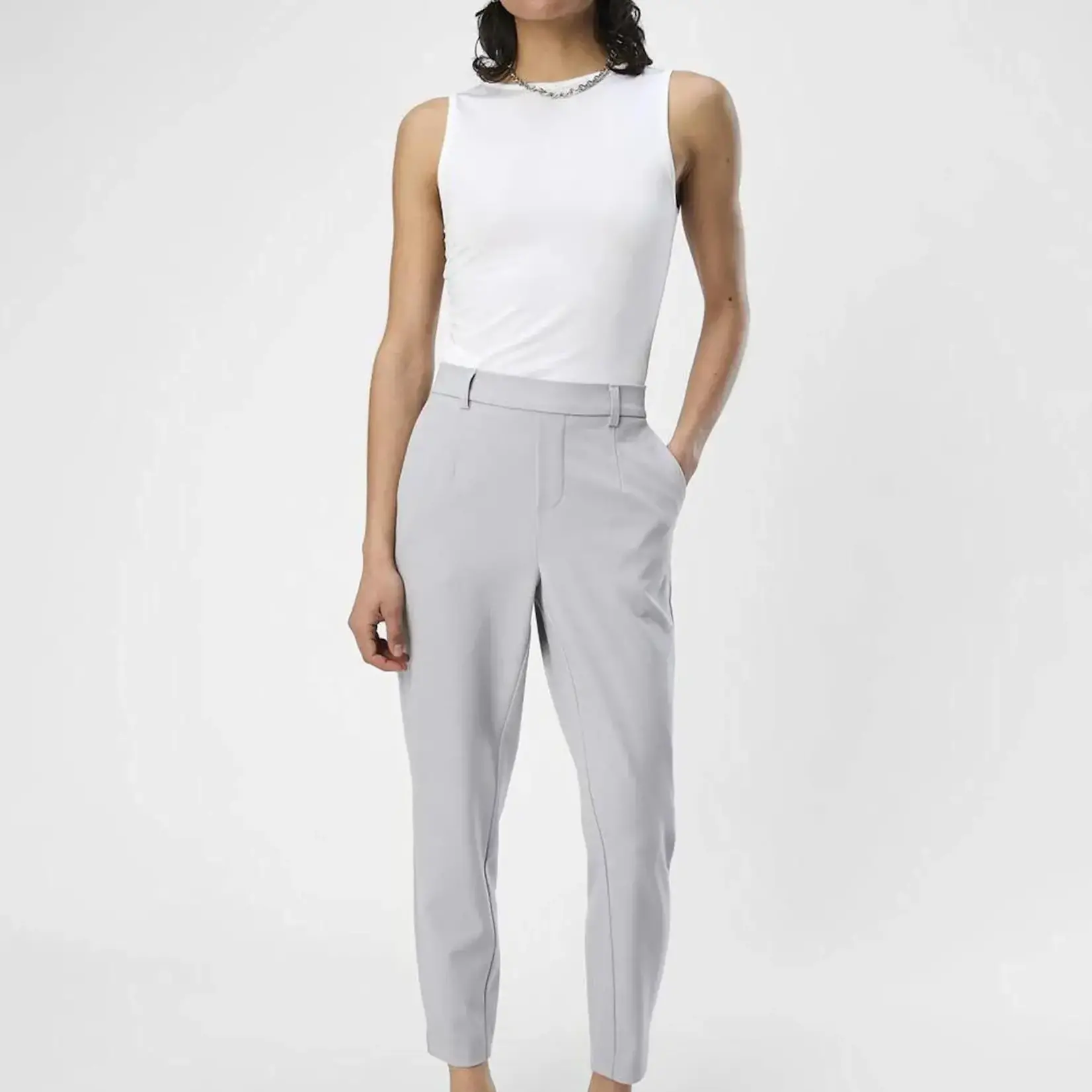 OBJECT OBJECT - Lisa slim pants noos Light grey melange MAAT 34