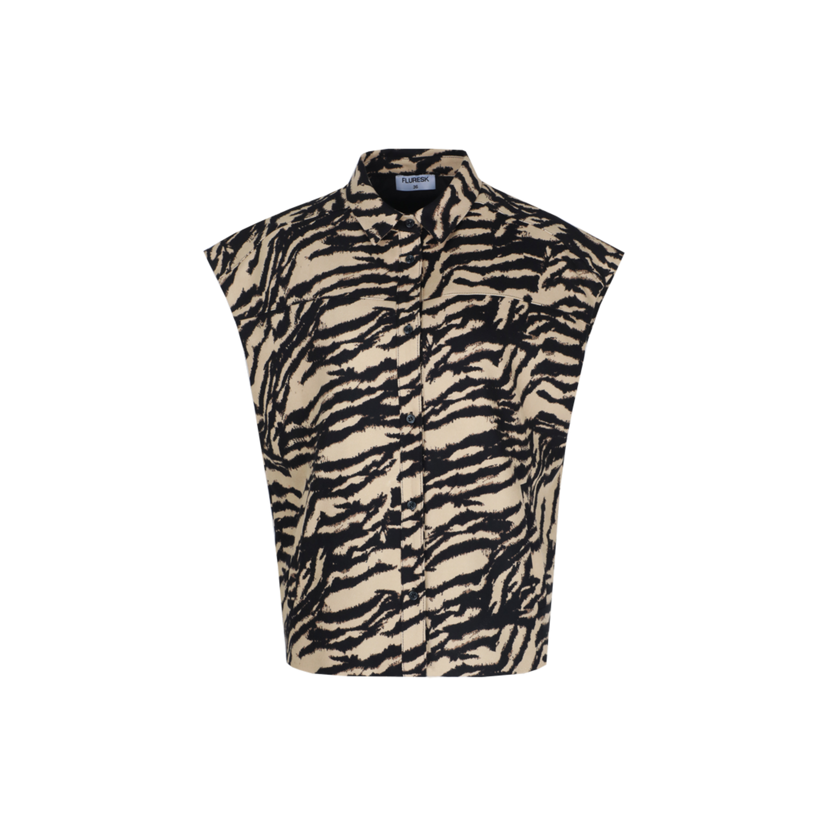 FLURESK FLURESK - Gilet Basil Khaki/black