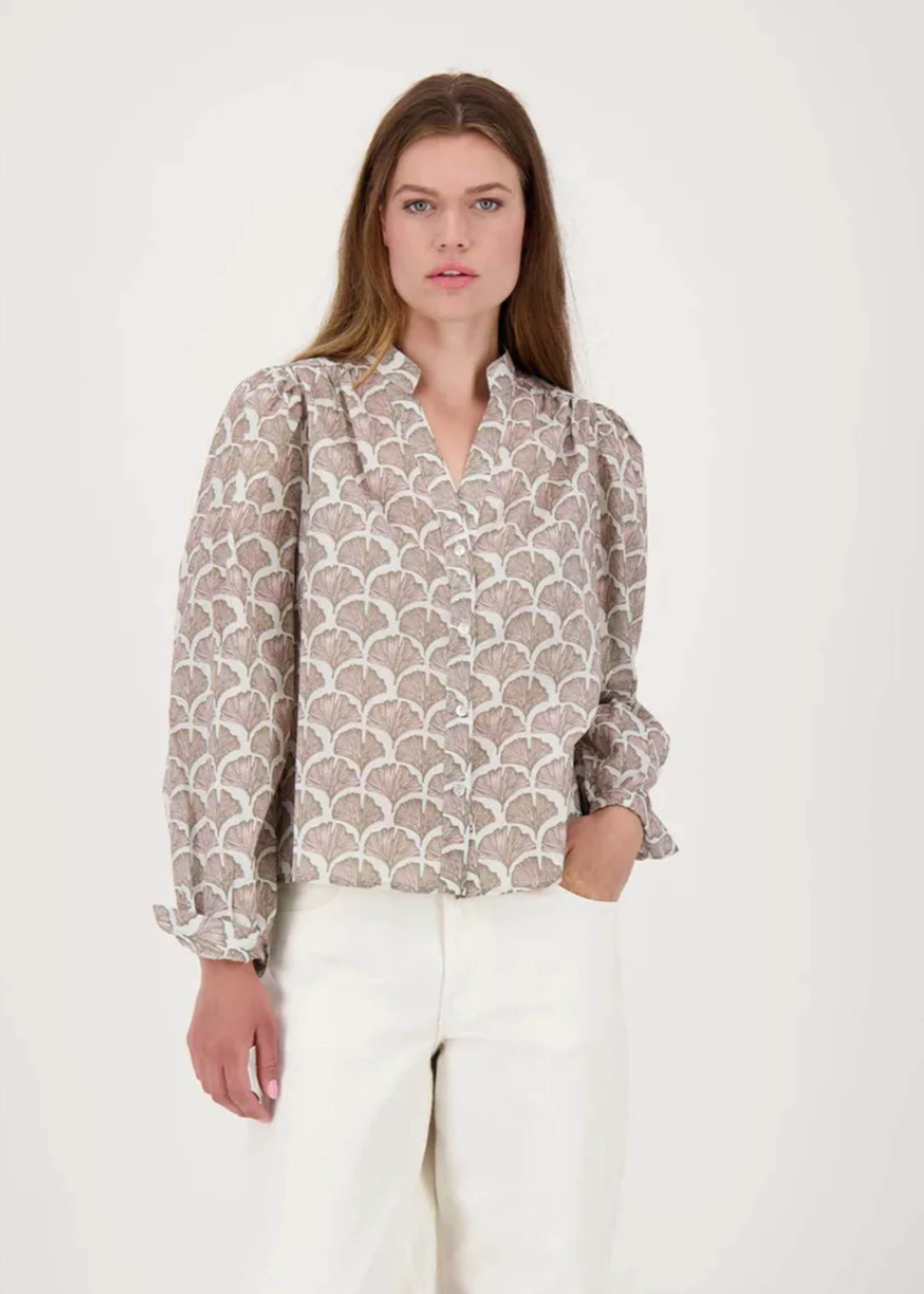 ZUSSS ZUSSS - Blouse lange mouw met print bloem multikleur