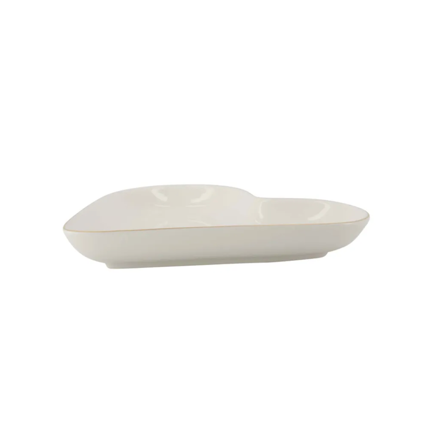 ZUSSS ZUSSS - Serveerschaal hartvorm wit/goud