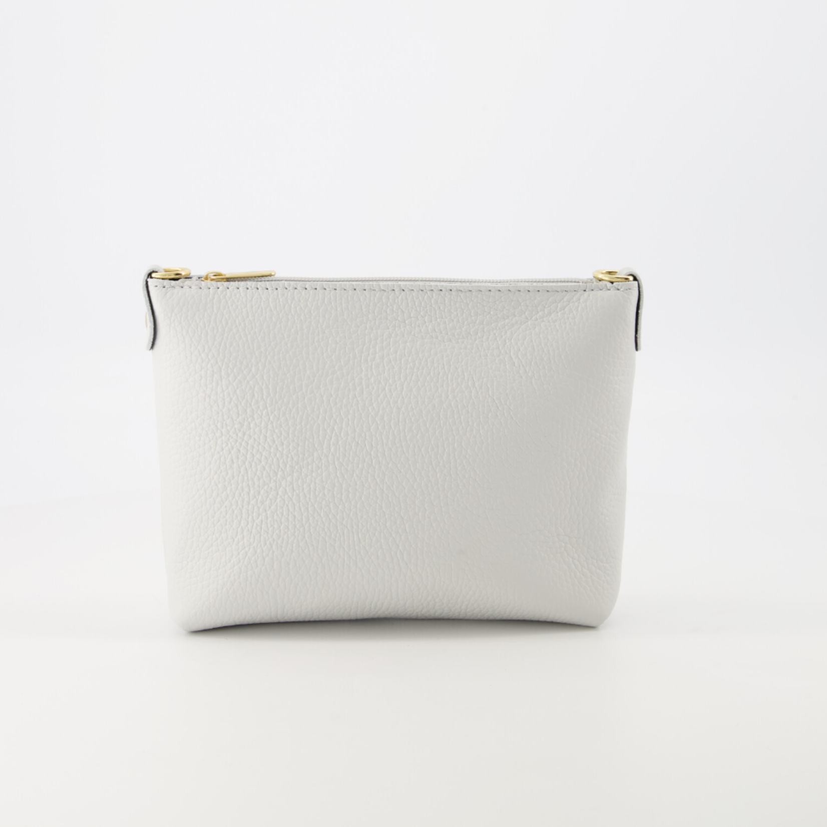 -- CROSSBODY  TAS Ariel echt leer grijs