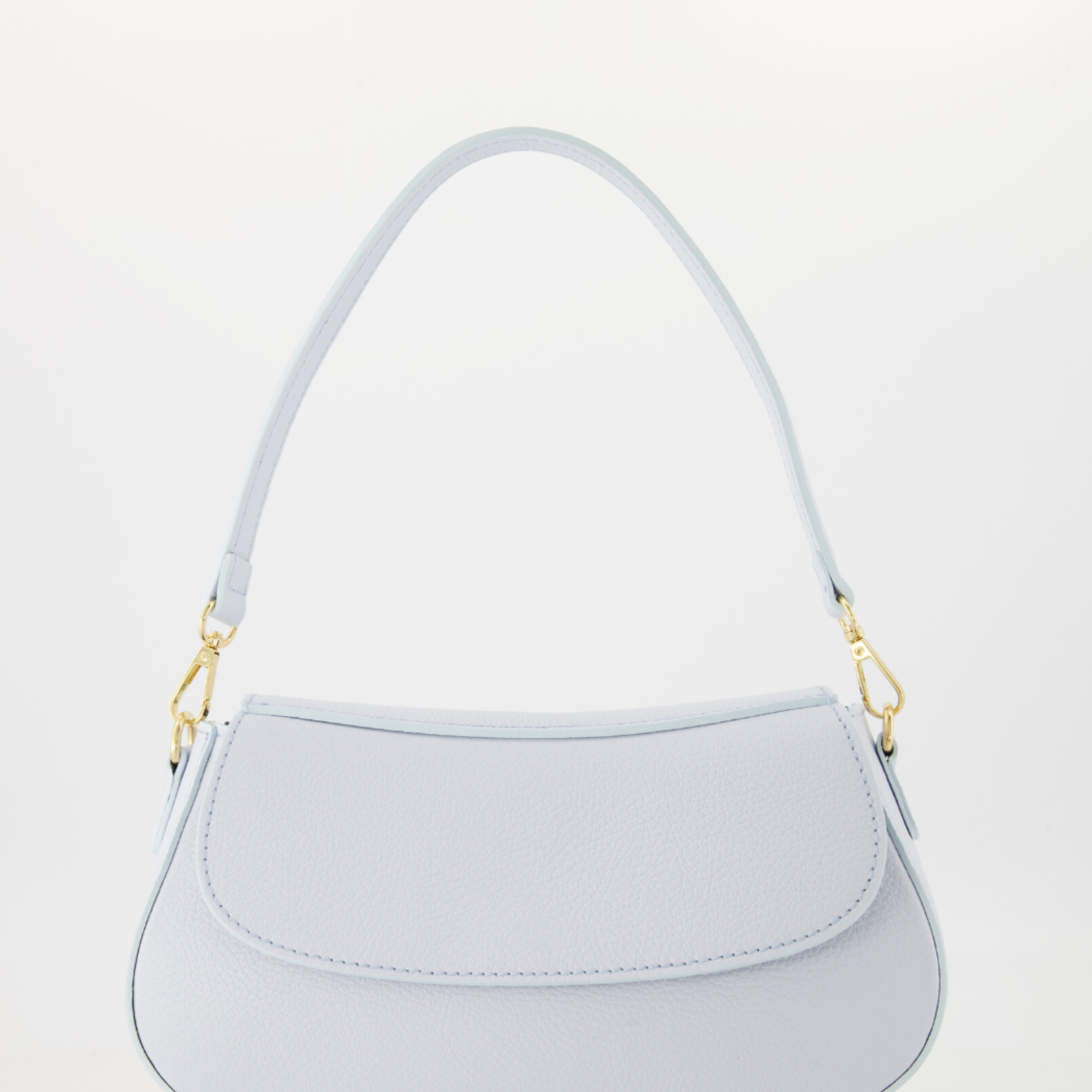 -- Tas Diara echt leer lichtblauw