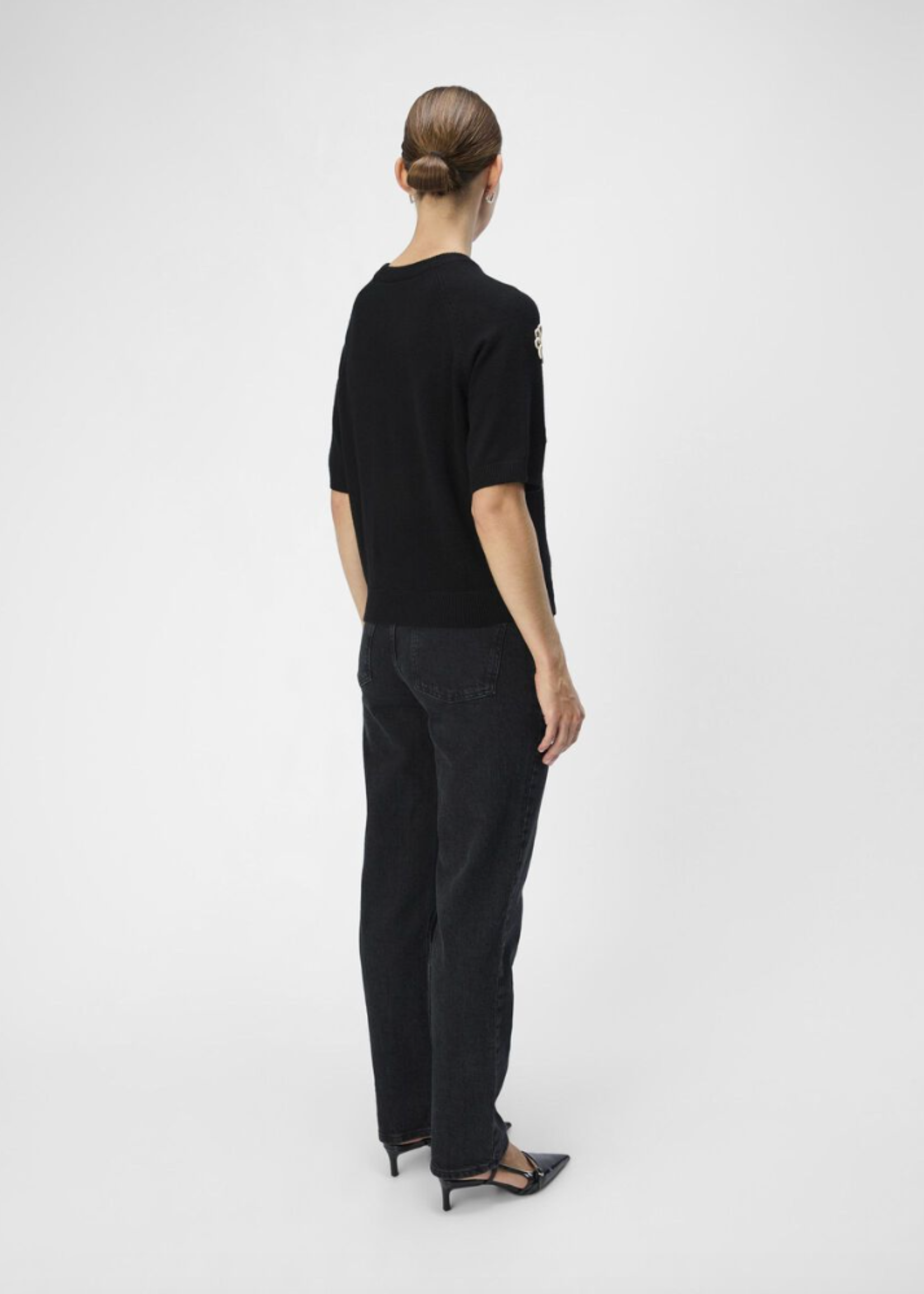 OBJECT OBJECT - Pullover Laney rubin zwart/wit