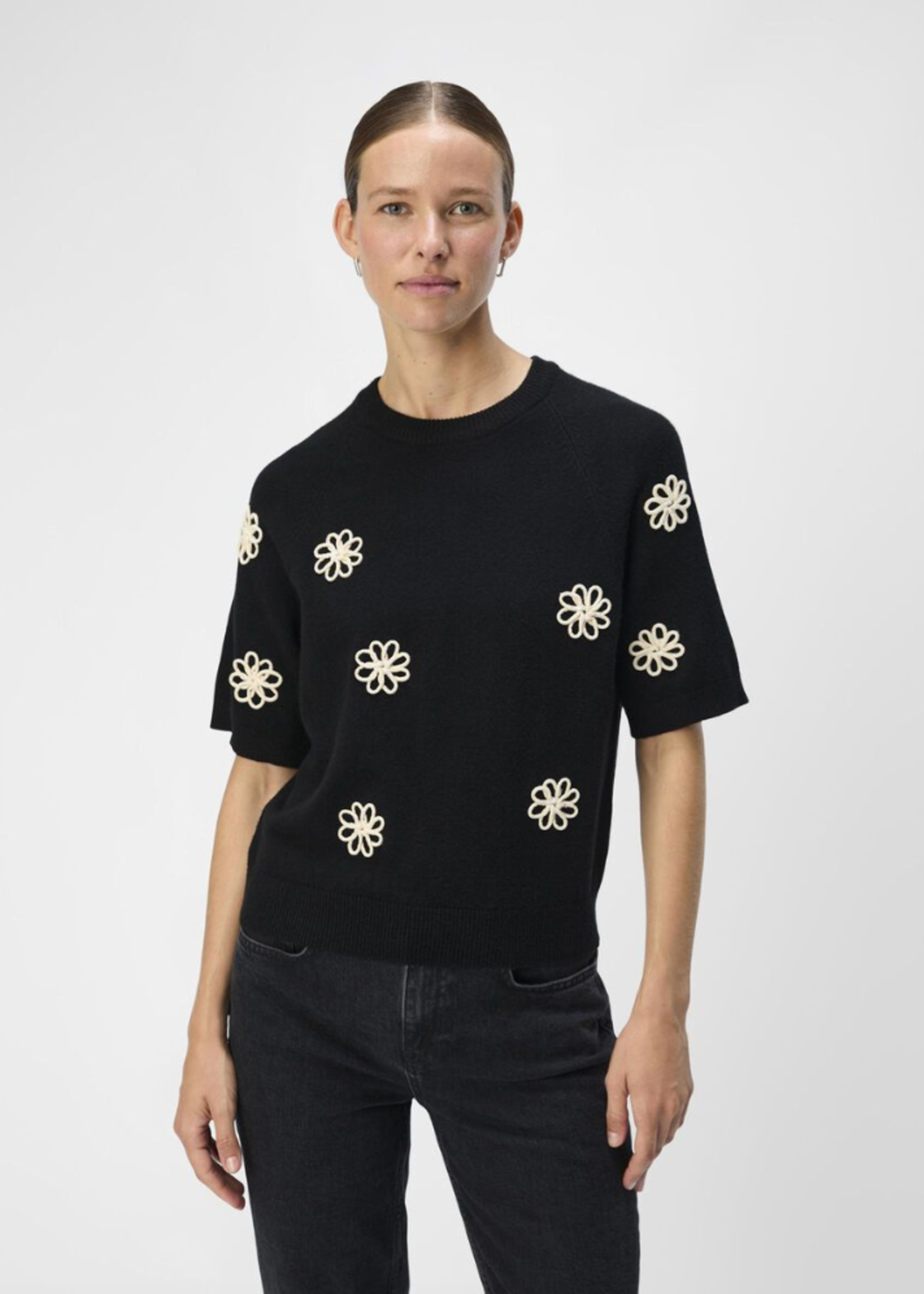 OBJECT OBJECT - Pullover Laney rubin zwart/wit