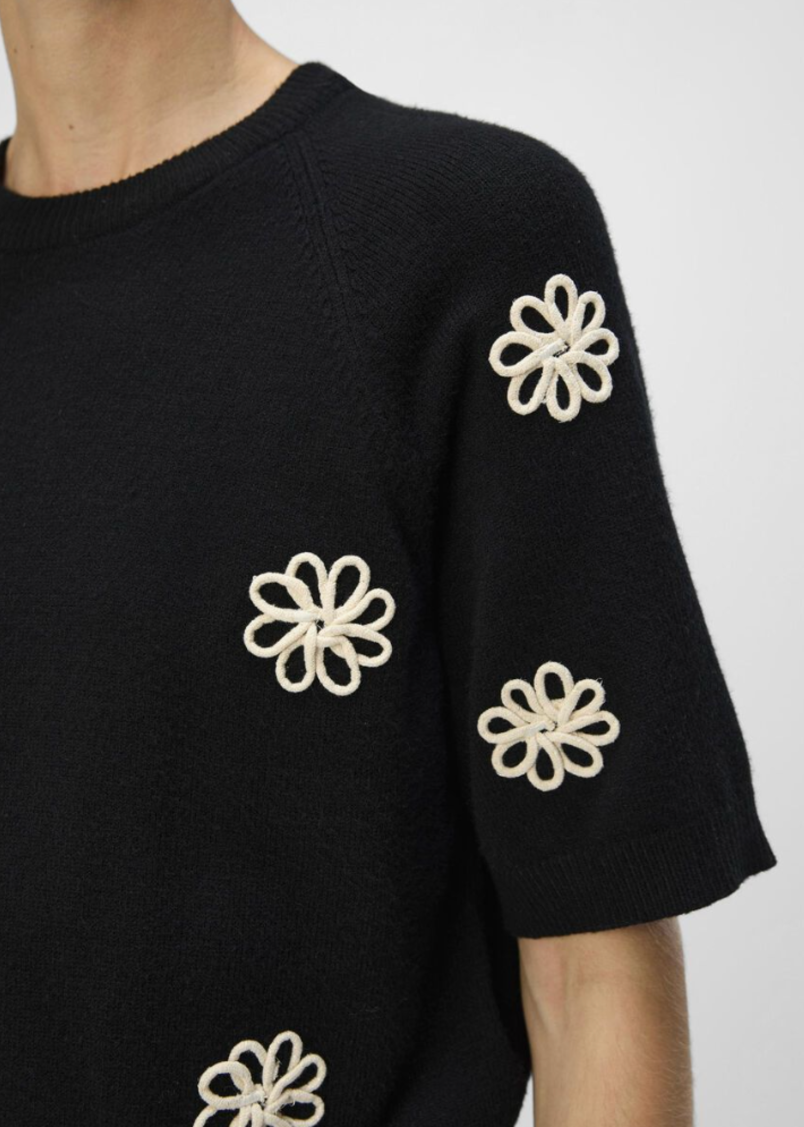 OBJECT OBJECT - Pullover Laney rubin zwart/wit