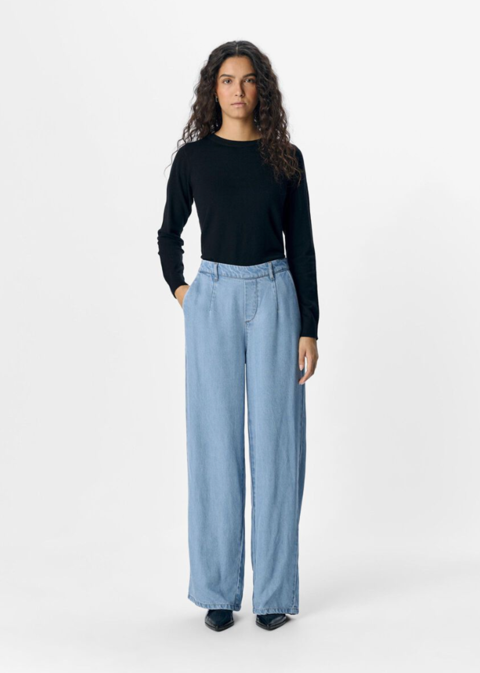 OBJECT OBJECT - Broek Frame lisa wide denim light blue