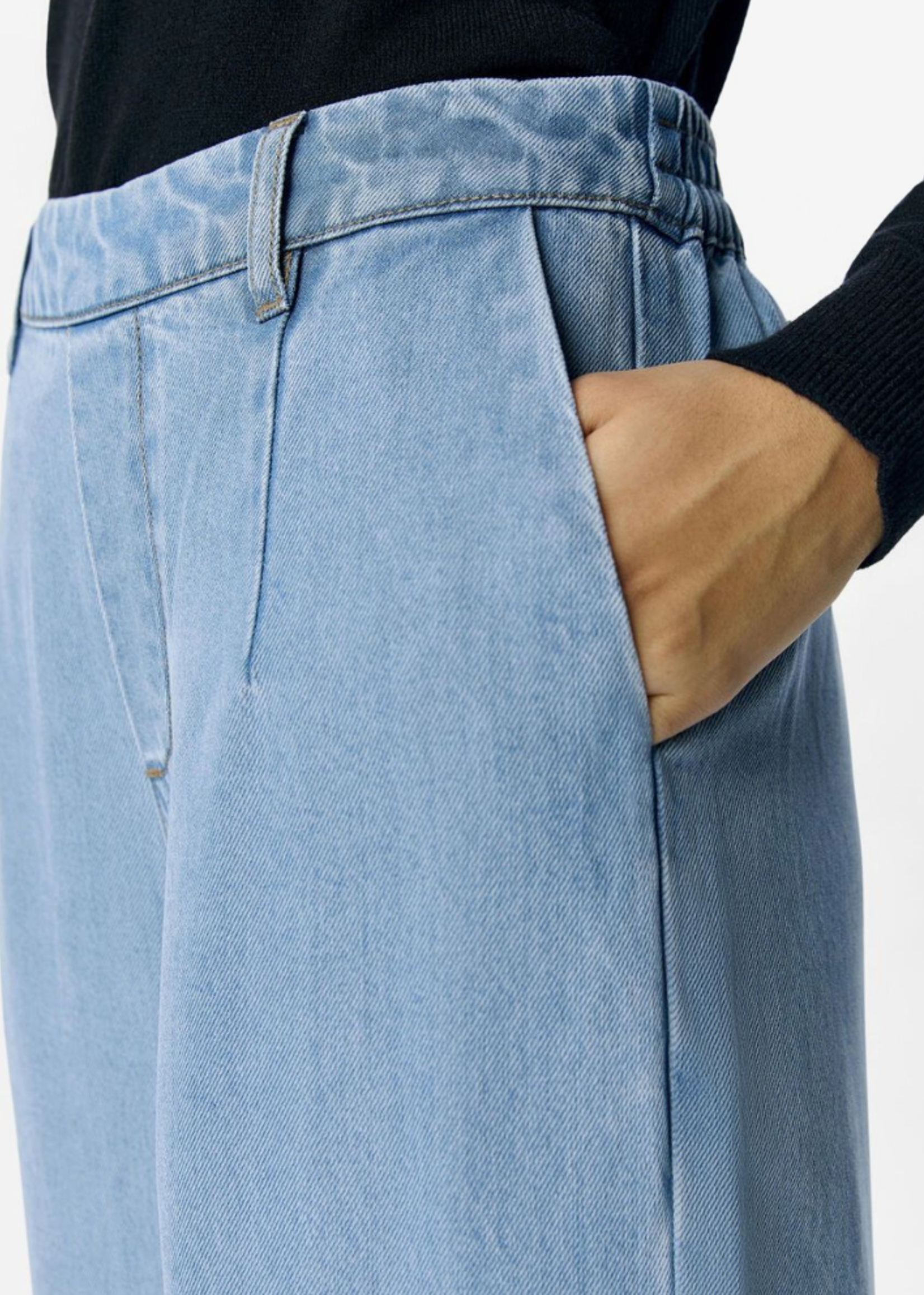 OBJECT OBJECT - Broek Frame lisa wide denim light blue