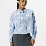 OBJECT OBJECT - Aiko Korte blouse/shirt brunnera blue/bijou