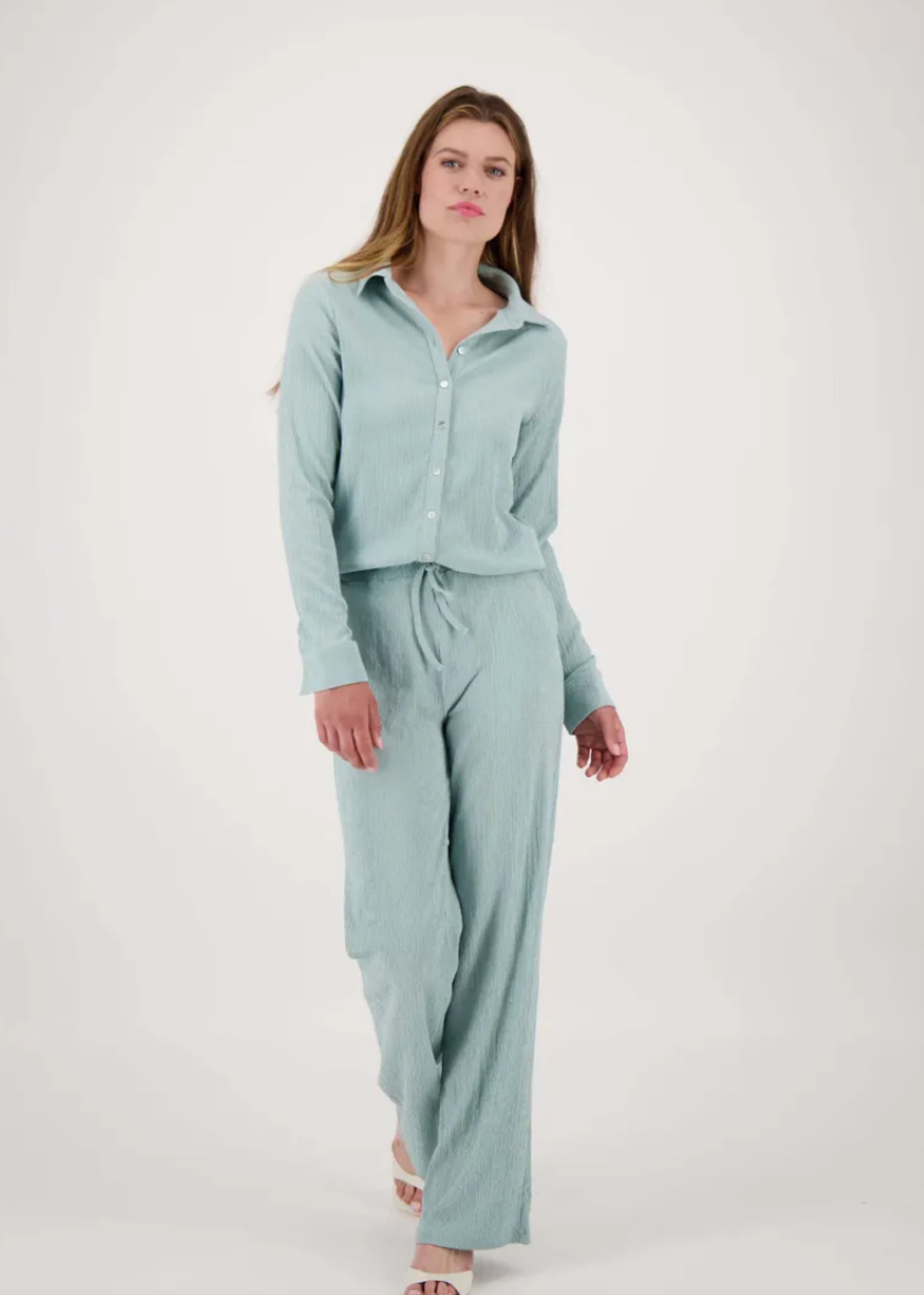 ZUSSS ZUSSS - Crincle broek grijsblauw