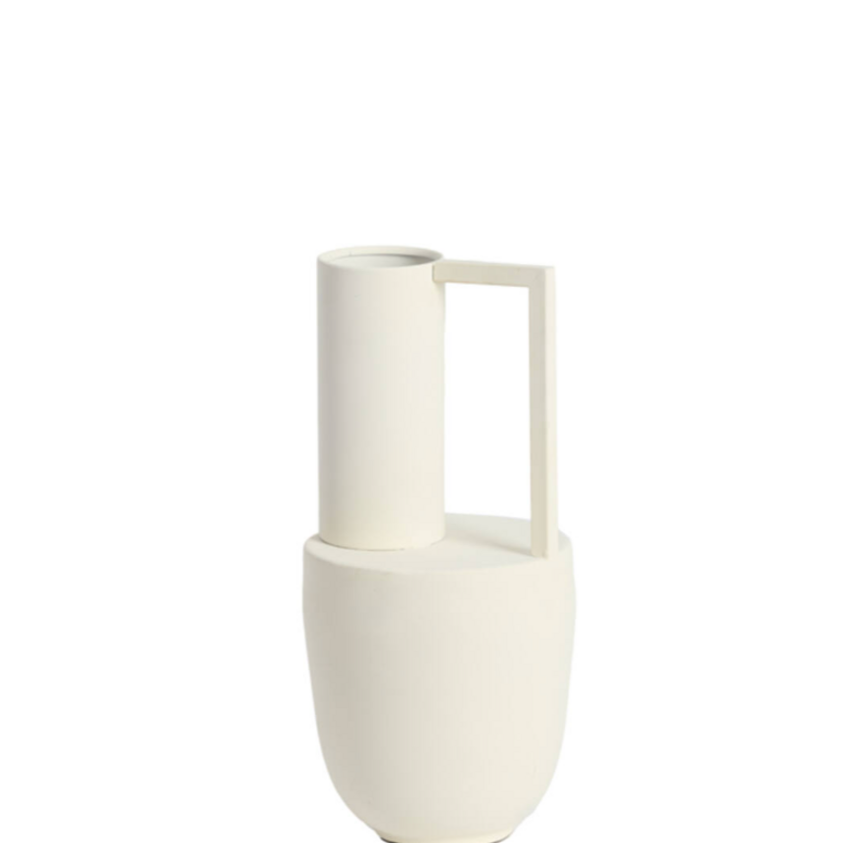 -- Vaas metaal Ø16x35cm Crème