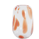 -- Vaas Ø15,5x24 cm glas helder-koraal