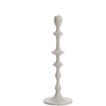 -- Kandelaar glans crème wit Ø12x36 cm
