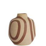 -- Vaas Ø16x18,5 cm keramiek mat zand-terra