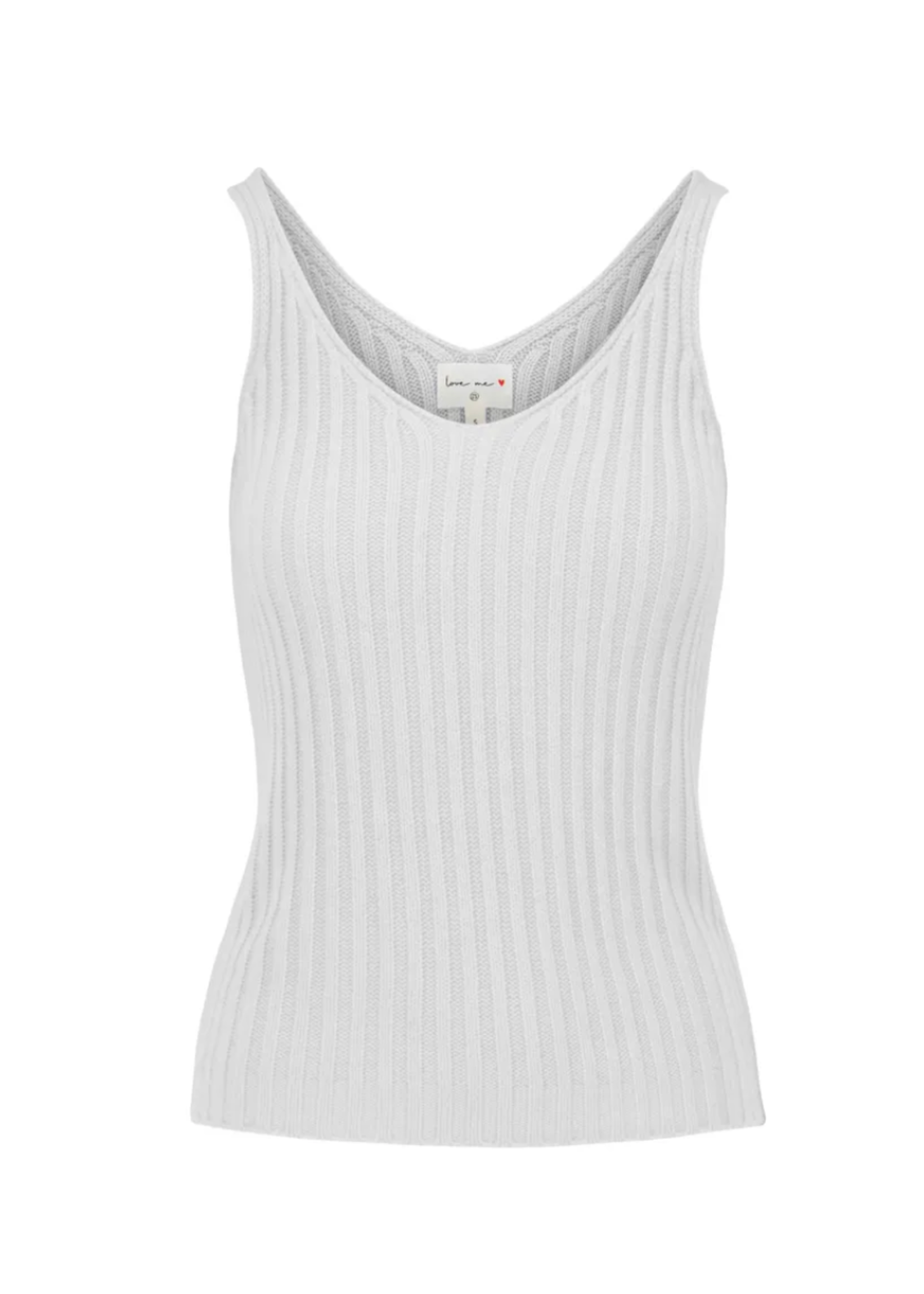 ZUSSS ZUSSS - Singlet gebreid in rib off white