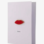 ZUSSS ZUSSS - Wenskaart bisous ( =kusje) broche wit/rood