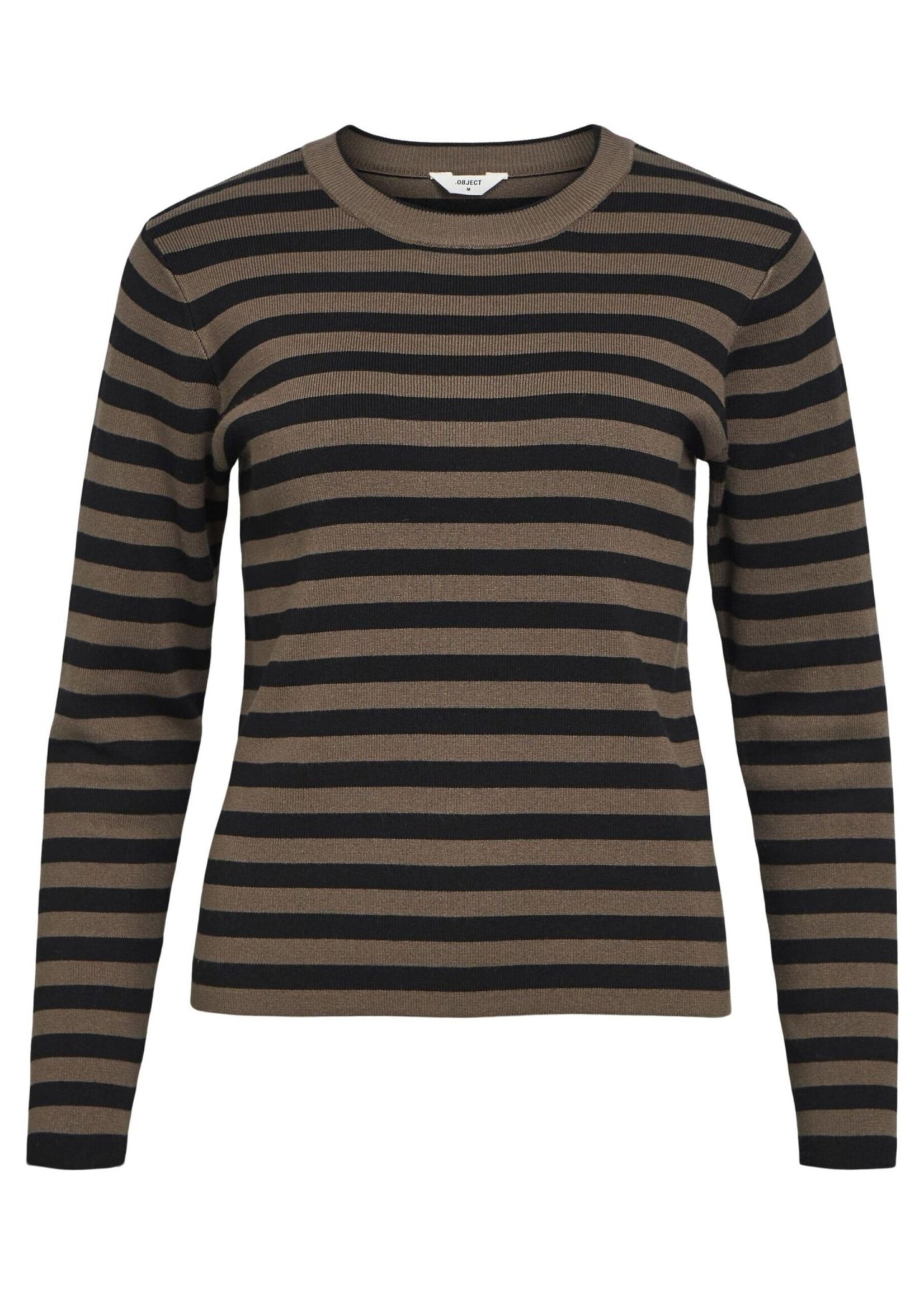OBJECT OBJECT - Pullover ester gebreid morel/black MAAT S