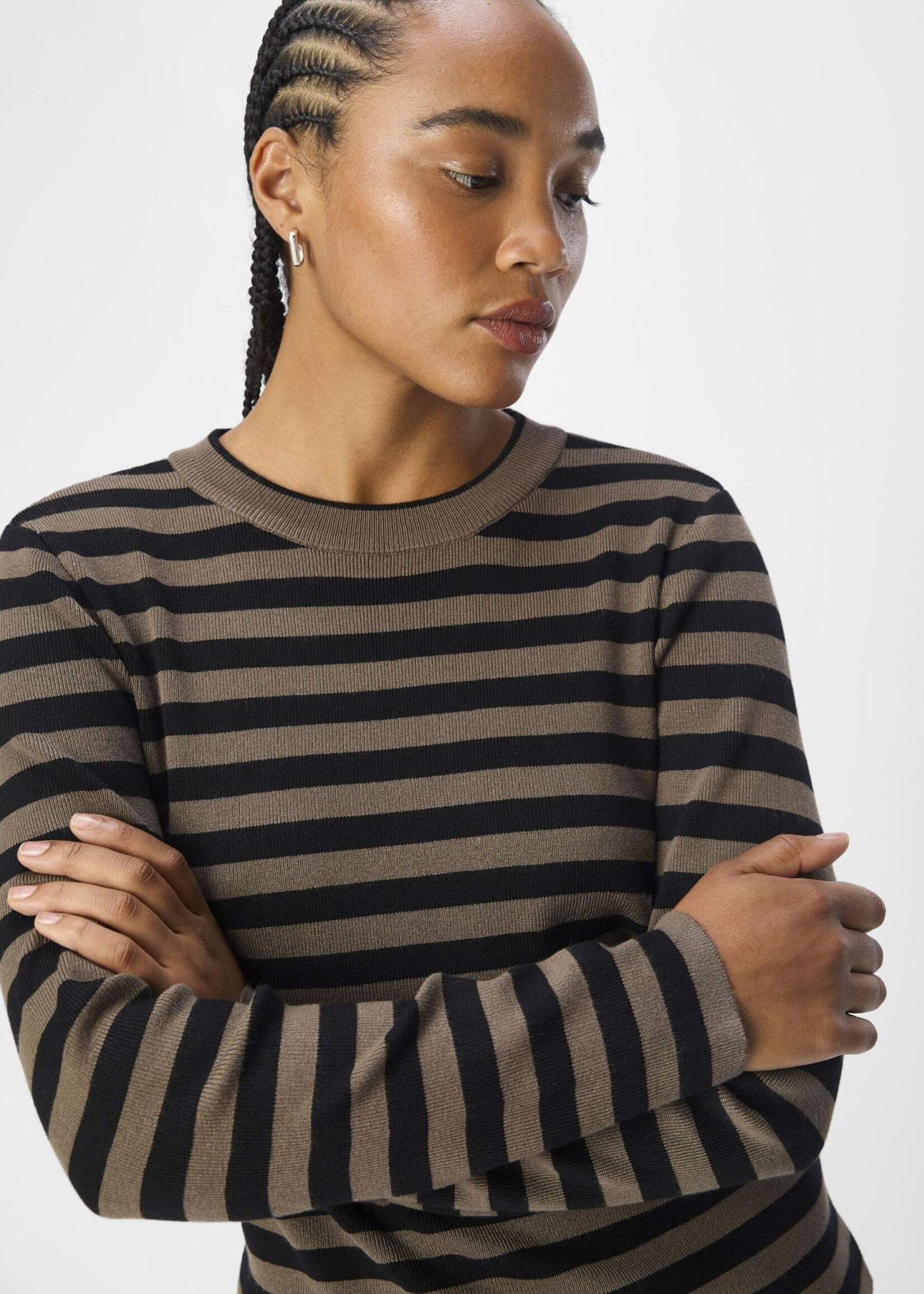 OBJECT OBJECT - Pullover ester gebreid morel/black MAAT S