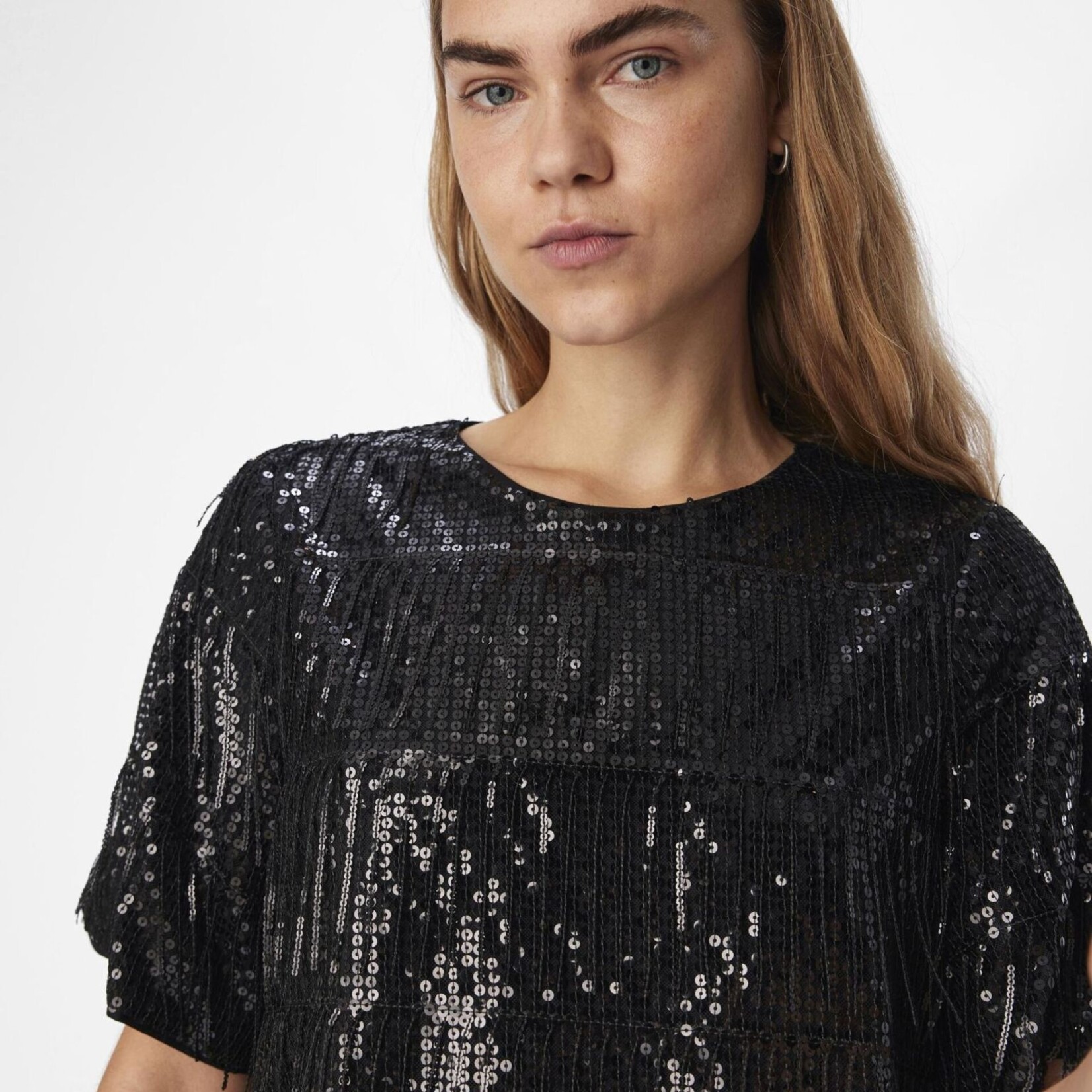 OBJECT OBJECT - Top Tella zwart met lovertjes