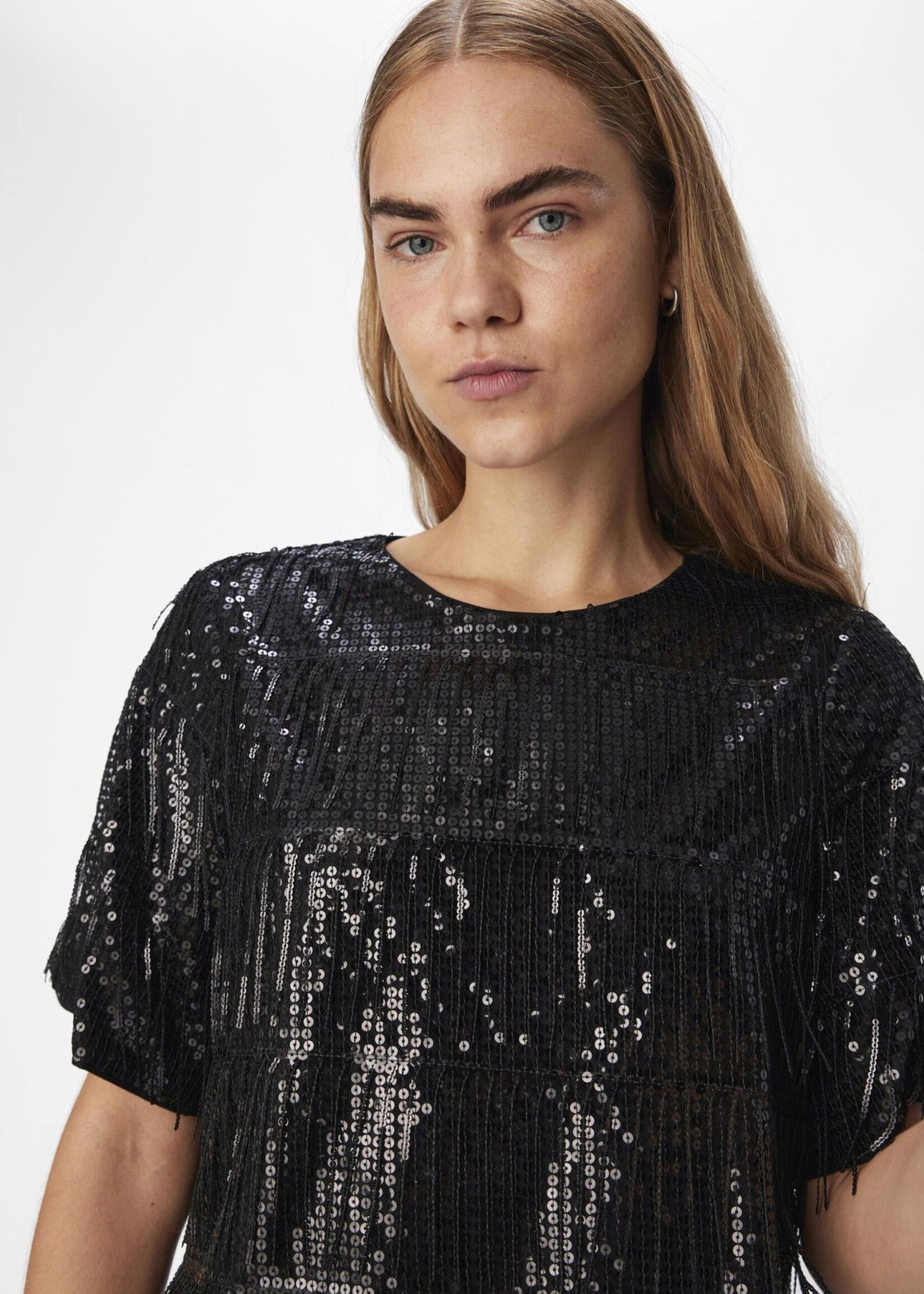 OBJECT OBJECT - Top Tella zwart met lovertjes