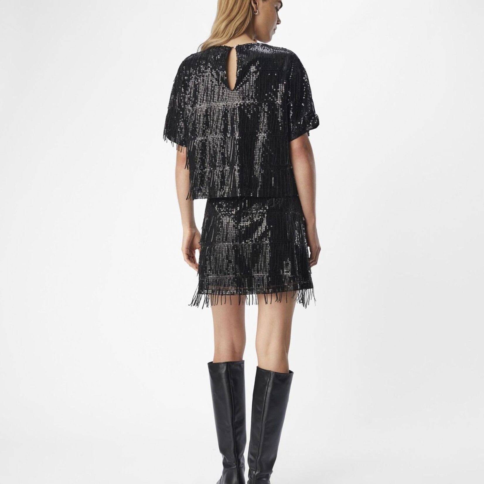 OBJECT OBJECT - Top Tella zwart met lovertjes