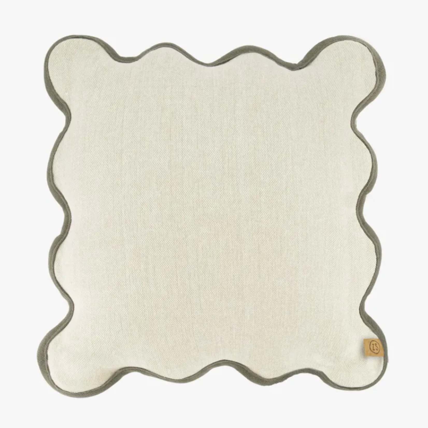 ZUSSS ZUSSS - Kussen schulp 45x45cm zand/antracietgrijs