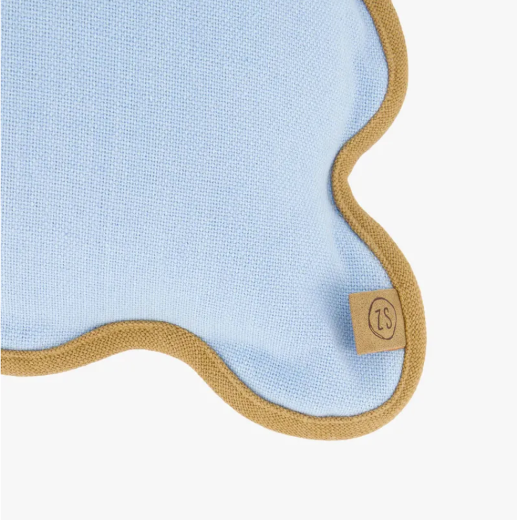 ZUSSS ZUSSS - Kussen schulp 45x45cm blauw/camel