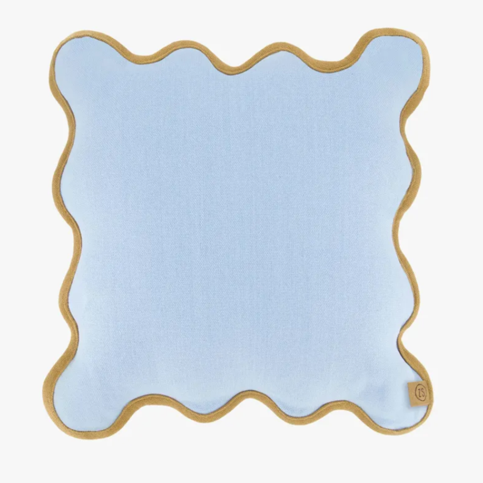 ZUSSS ZUSSS - Kussen schulp 45x45cm blauw/camel