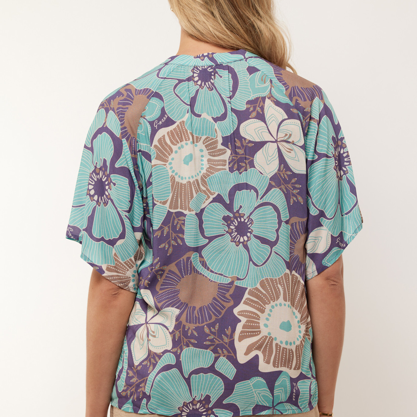 G-MAXX G-MAXX - Top Giselle gray grape/mint green