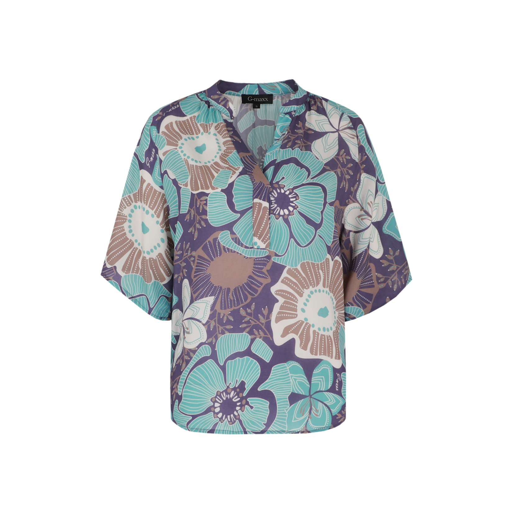 G-MAXX G-MAXX - Top Giselle gray grape/mint green