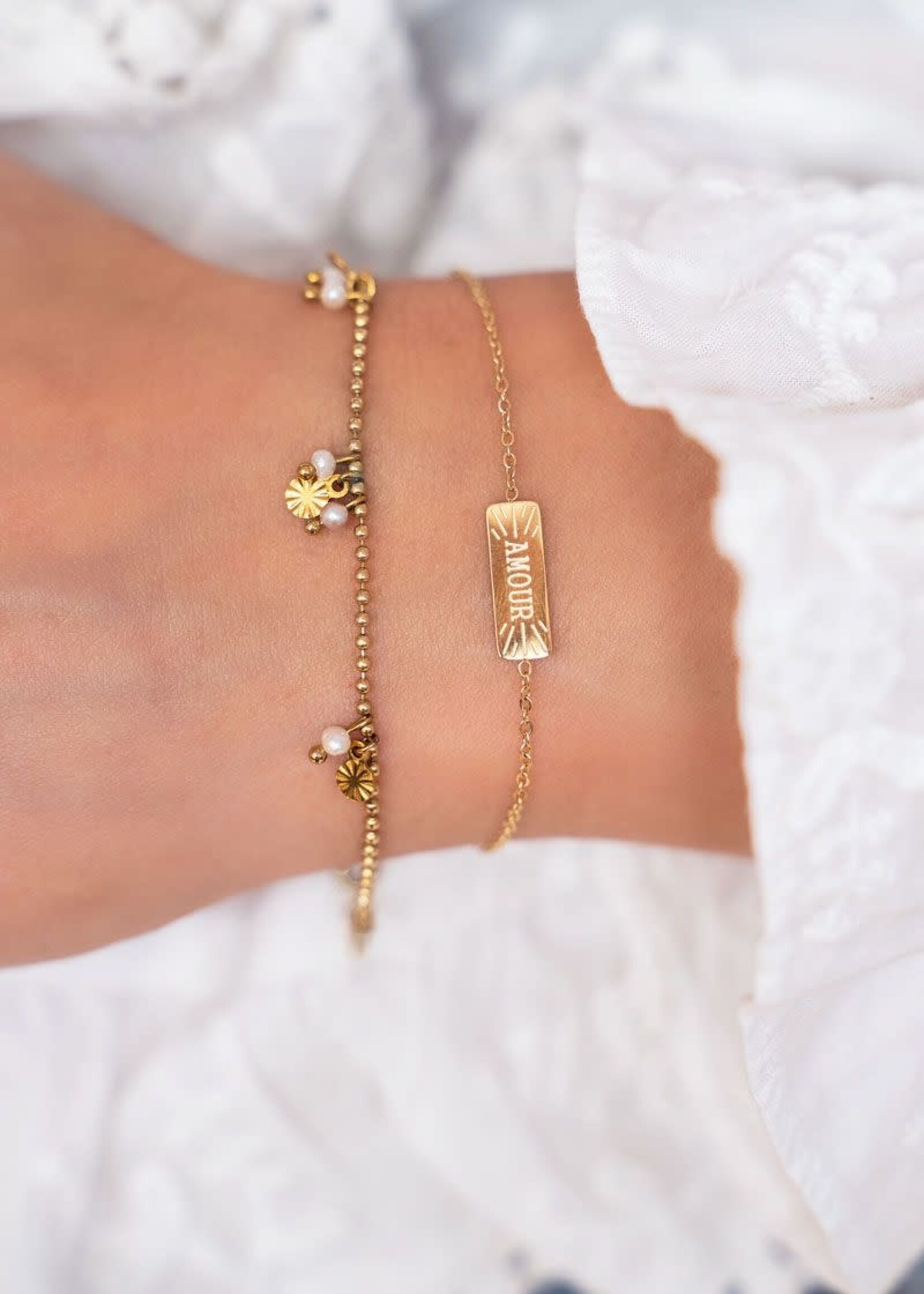 MY JEWELLERY MY JEWELLERY - Shapes armband parels & rondje