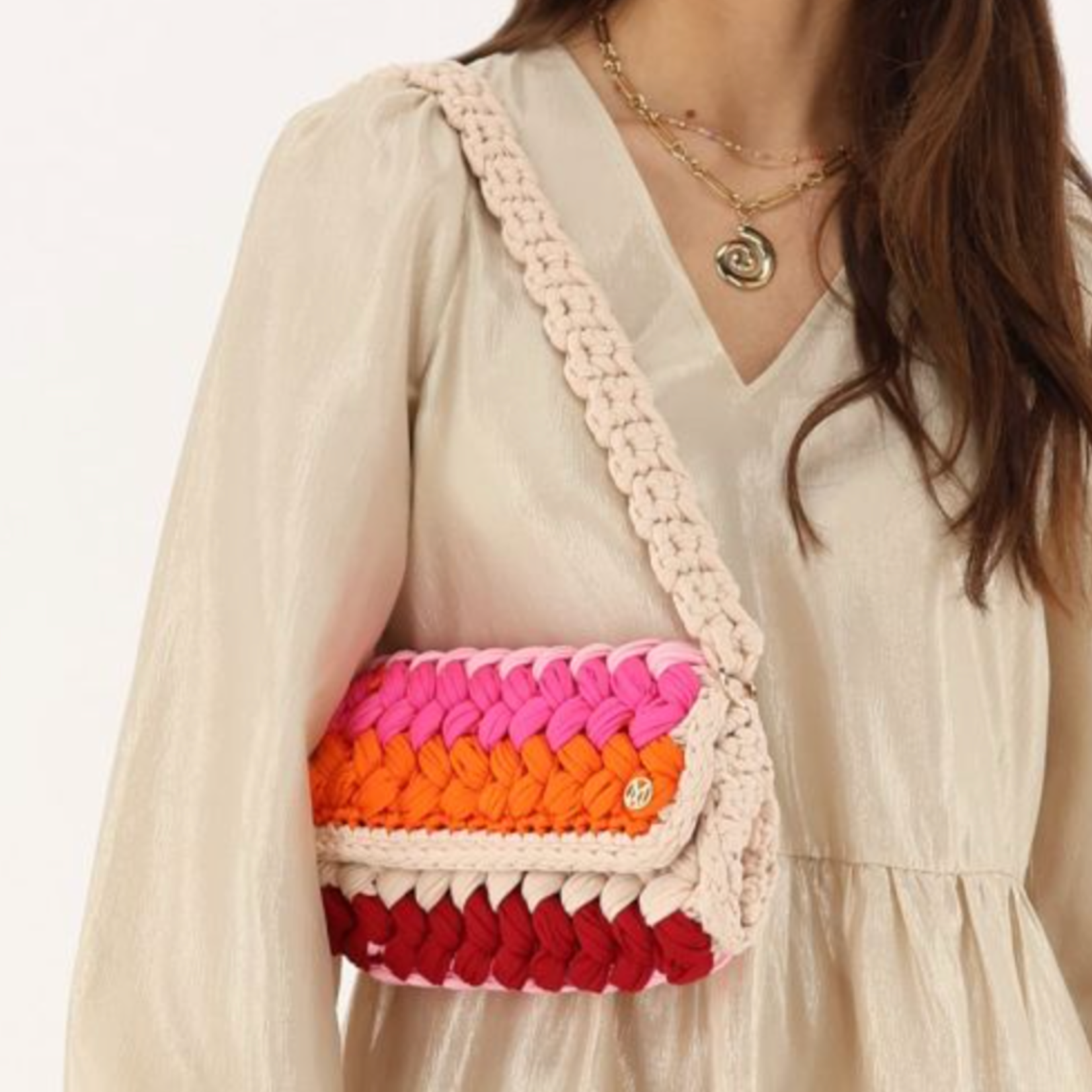 MY JEWELLERY MY JEWELLERY - Multikleur crochet schoudertas