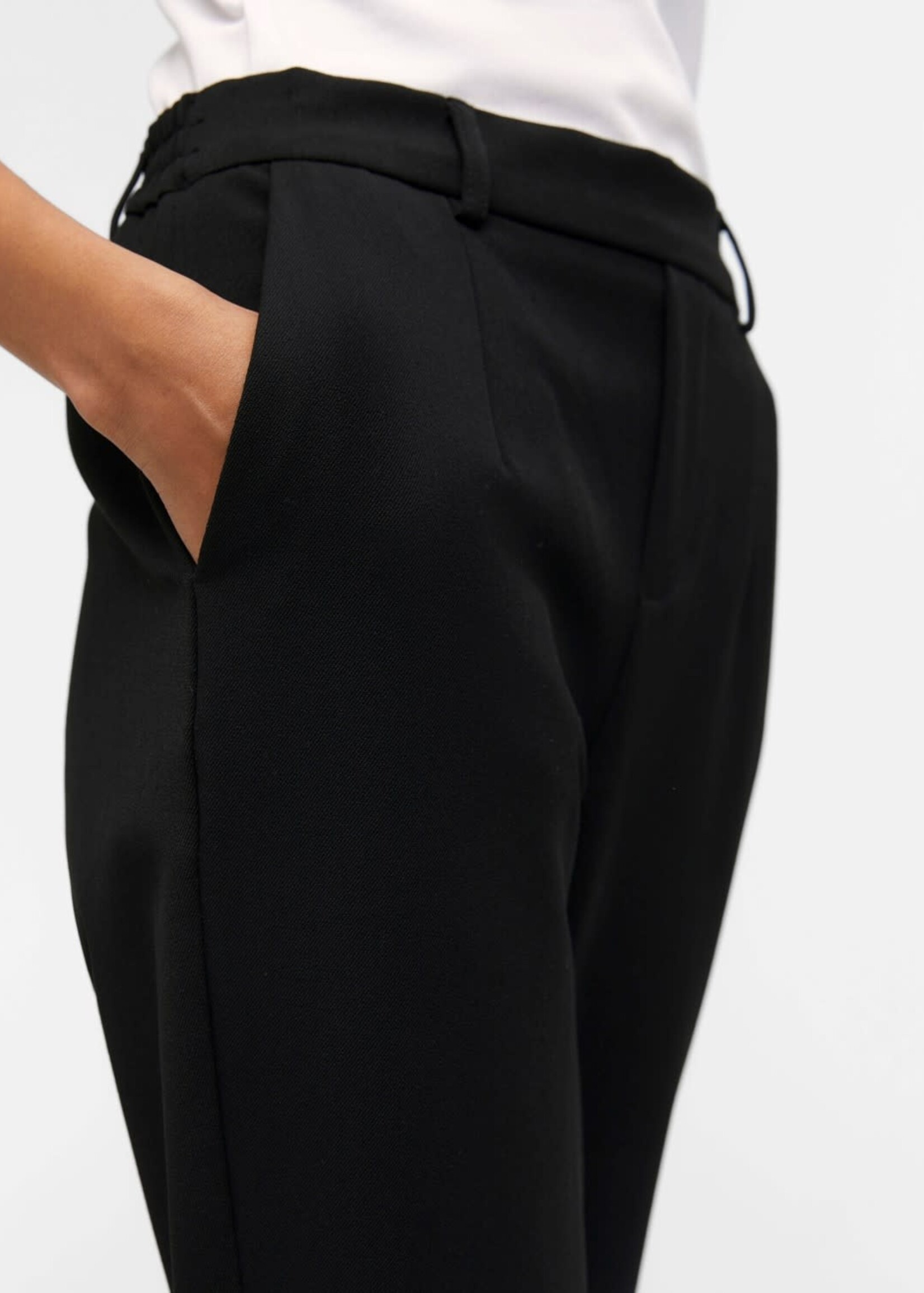OBJECT OBJECT - Broek Lisa slim pant black / zwart