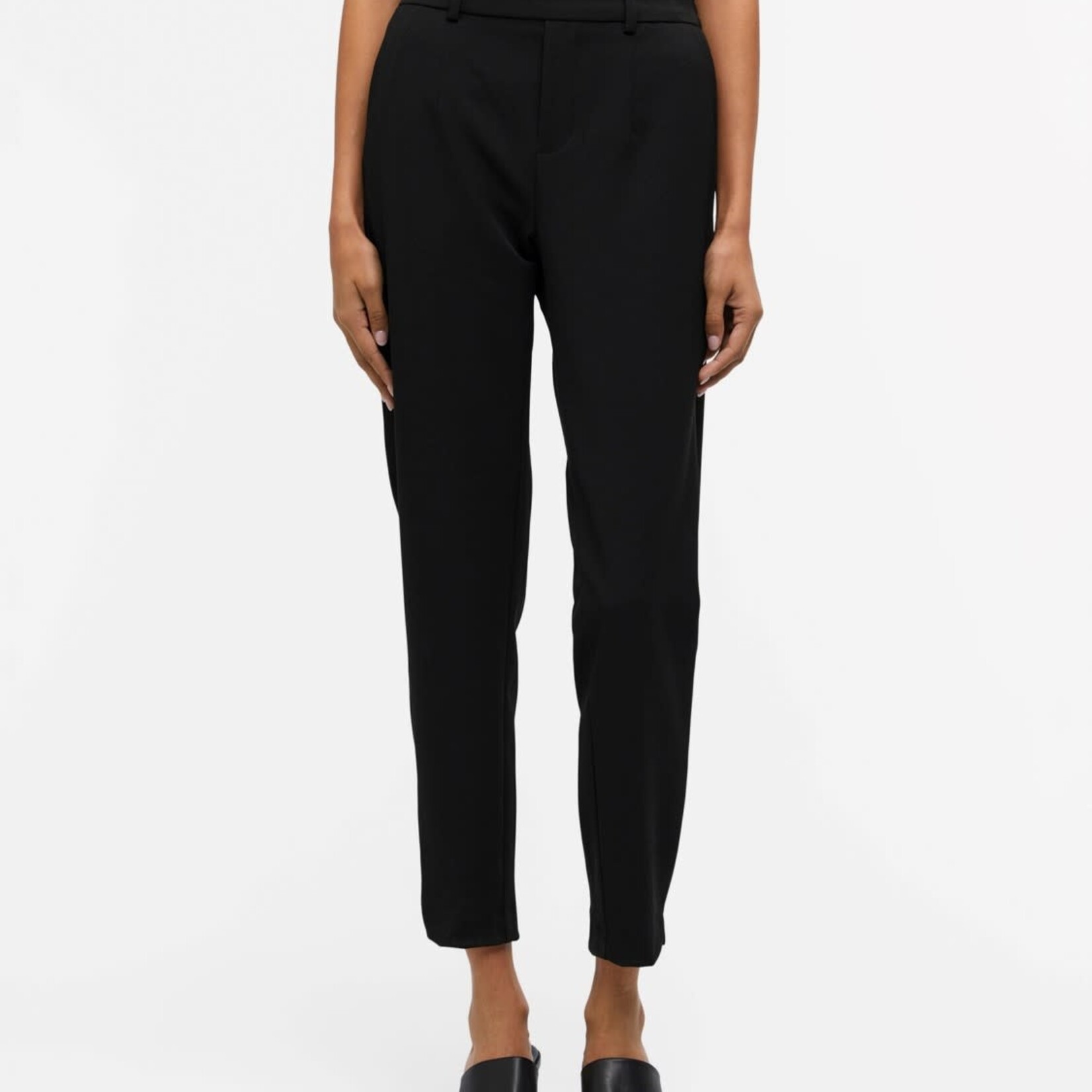 OBJECT OBJECT - Broek Lisa slim pant black / zwart