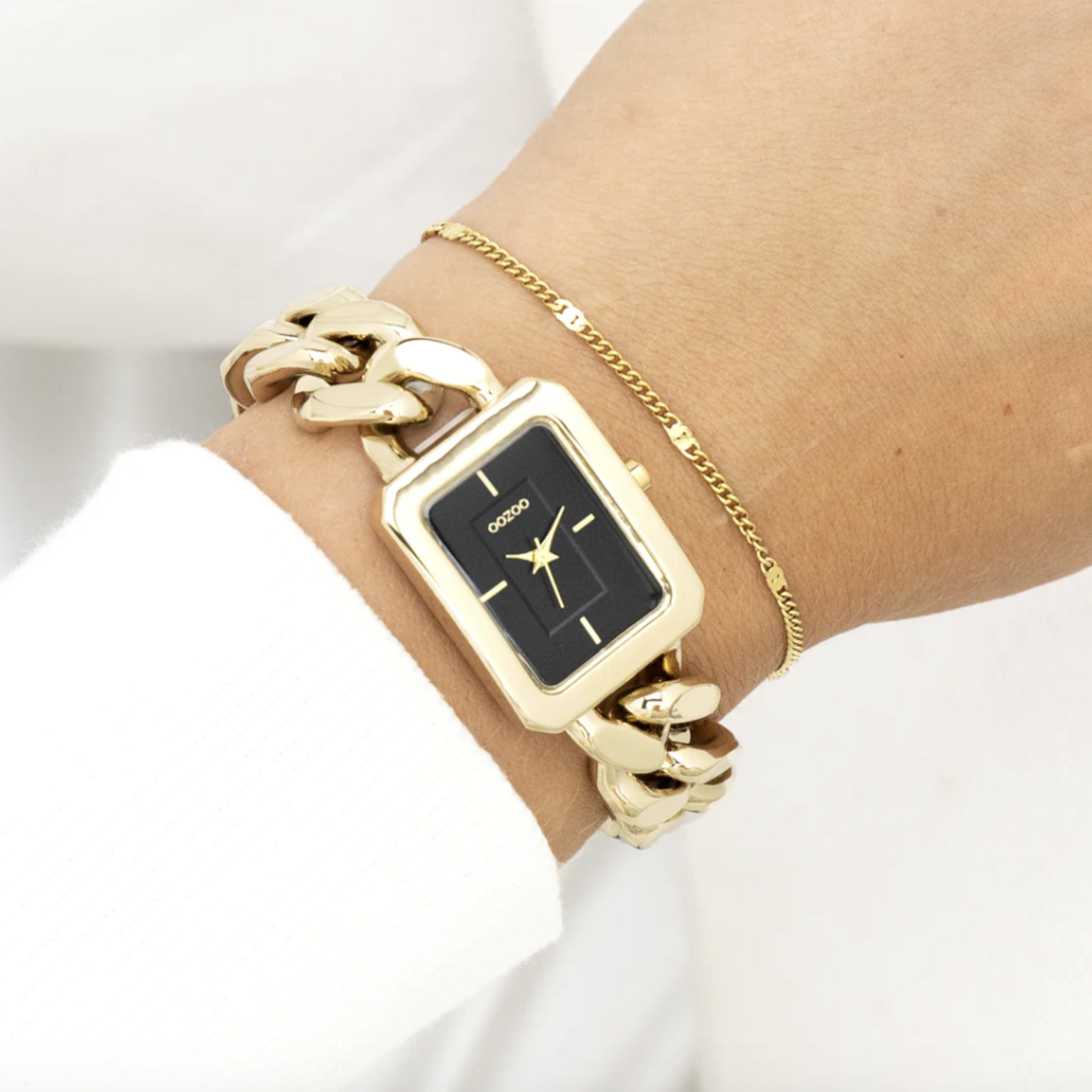 OOZOO OOZOO - Horloge met goudkleurige schakelarmband - C11274