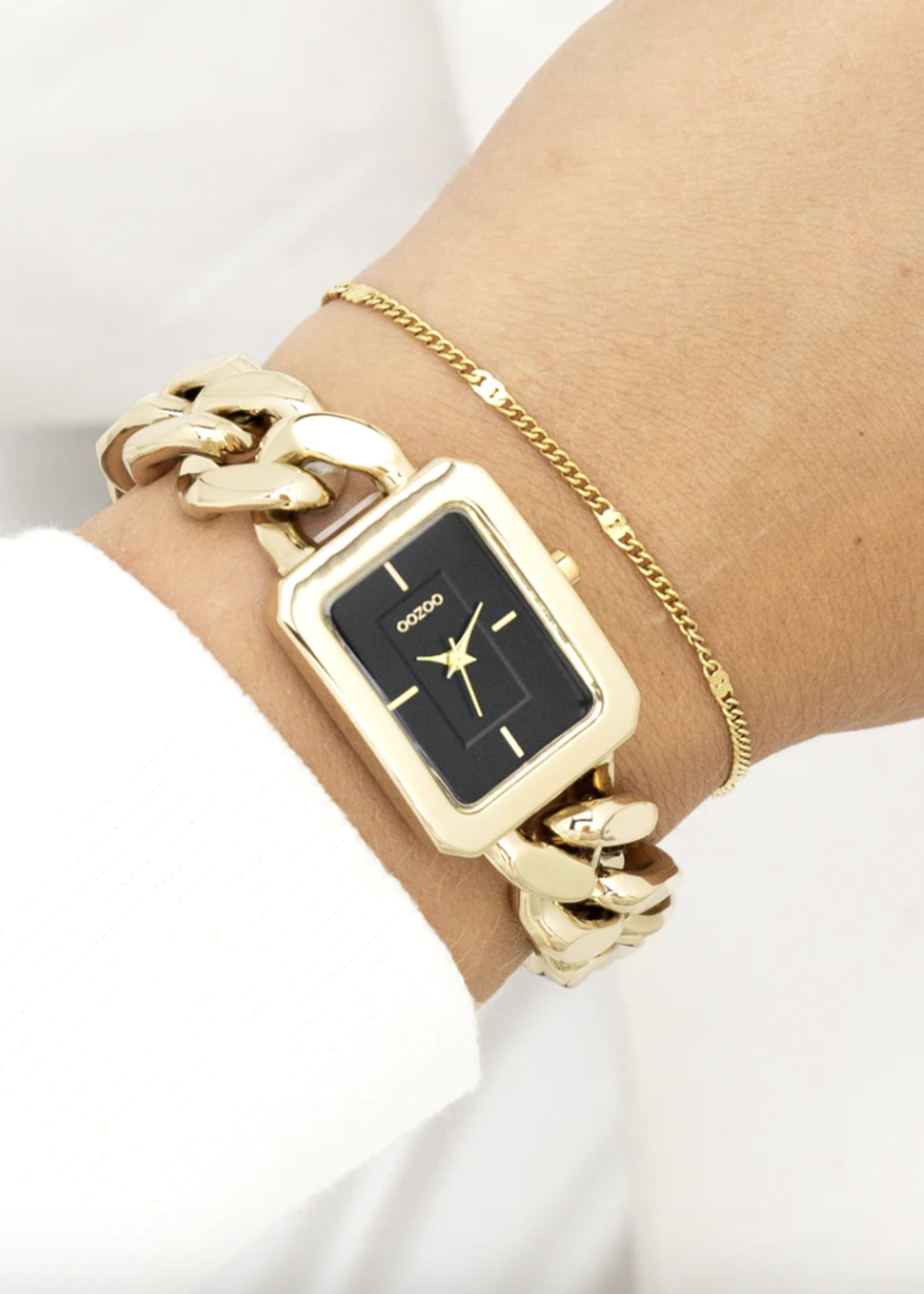 OOZOO OOZOO - Horloge met goudkleurige schakelarmband - C11274