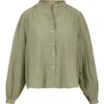 ZUSSS ZUSSS - Blouse in structuur lange mouw kaki MAAT XS