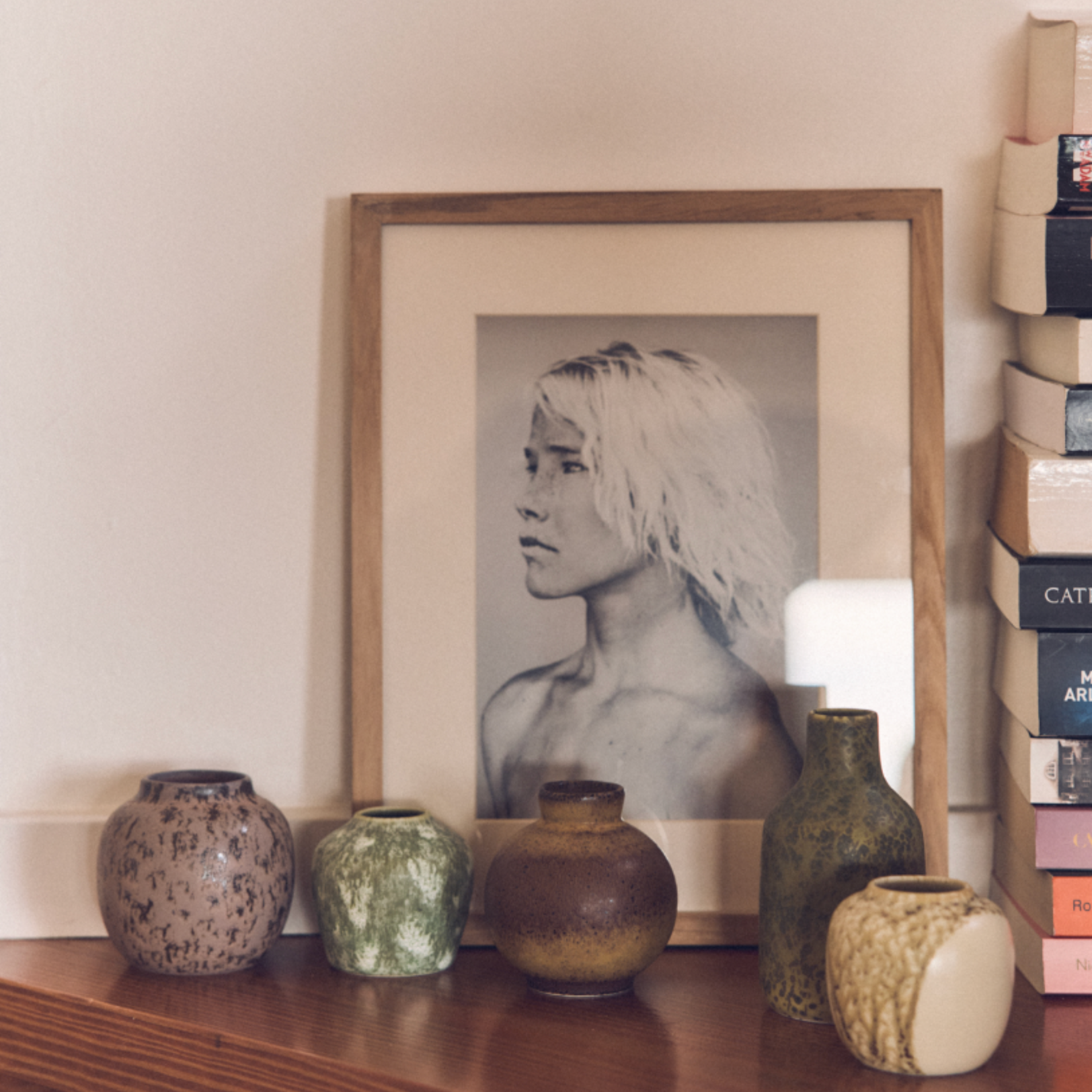 HKLIVING HKLIVING - 70s ceramics: small vases pursuit, set of 5 AVC0003