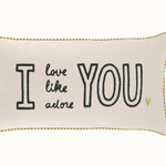 ZUSSS ZUSSS - Kussen love like adore 60x30cm ecru/antracietgrijs