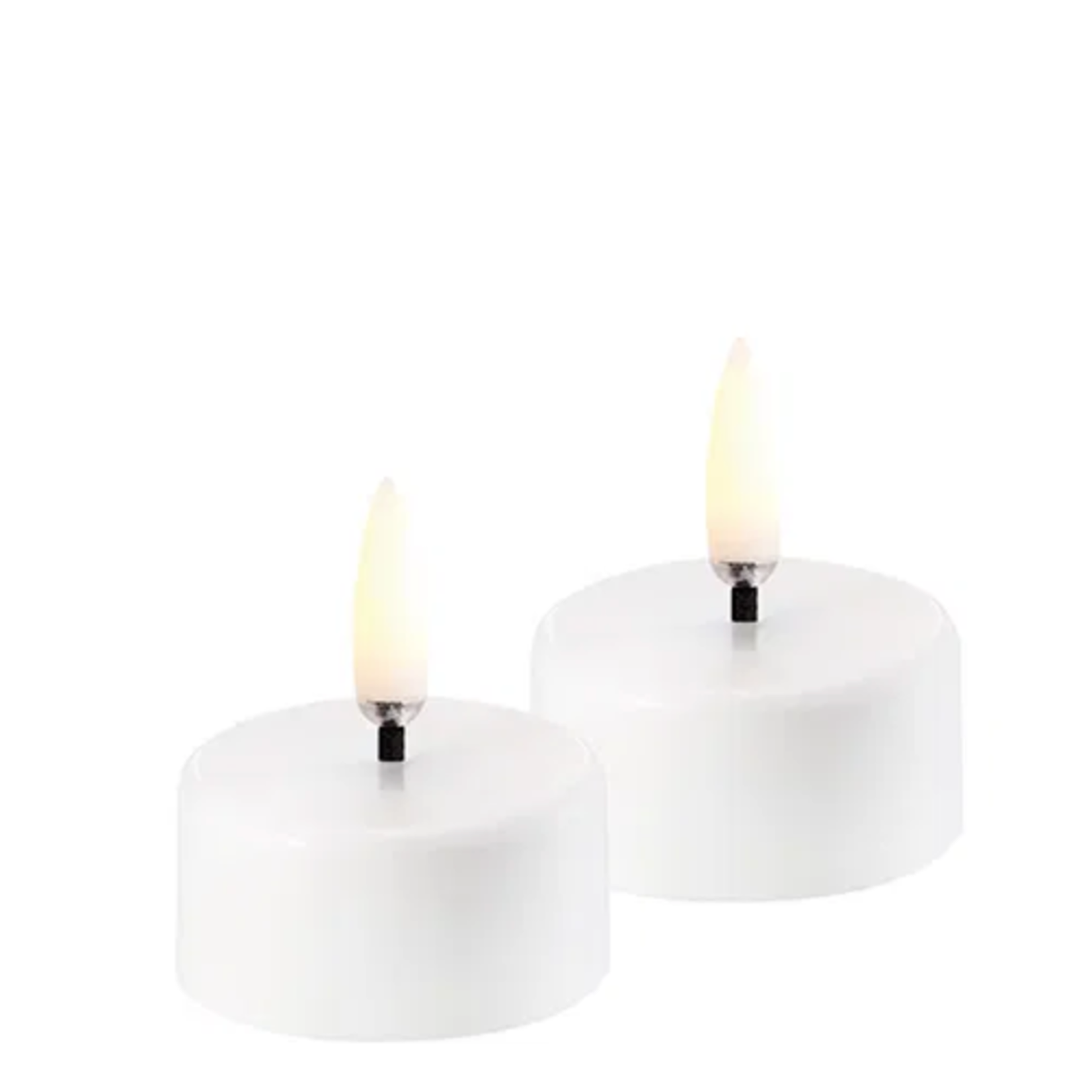 UYUNI UYUNI - LED oplaadbaar theelicht, White plain, 3,9x2,3 cm