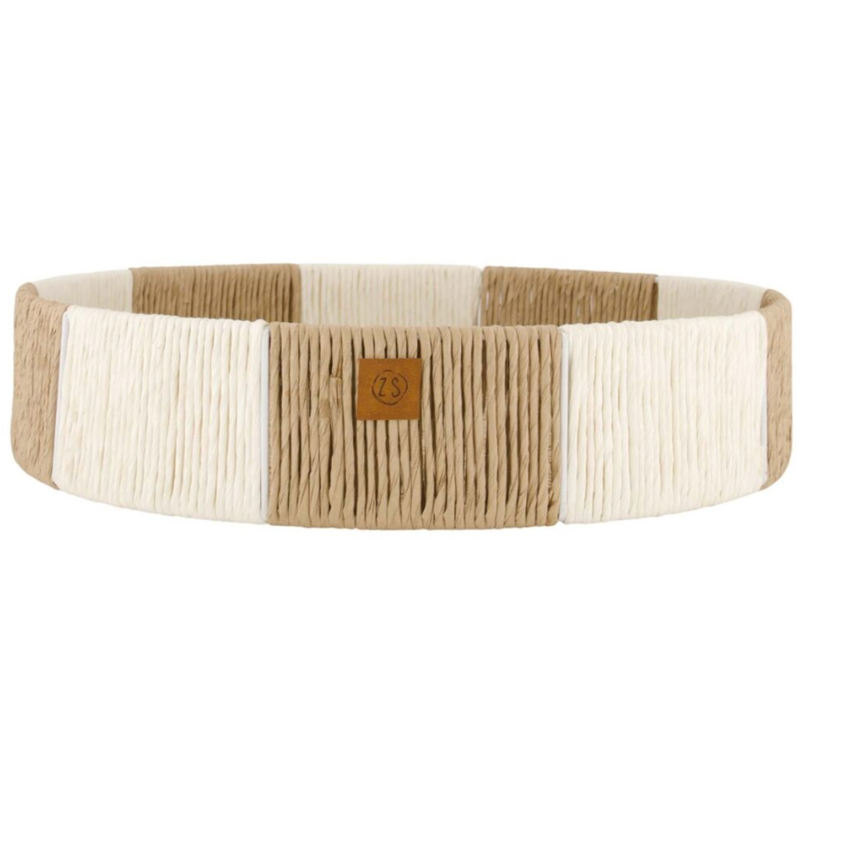 ZUSSS ZUSSS - Dienblad rotan M streep ecru