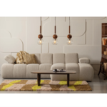 WOOOD EXCLUSIVE WOOOD - MOJO Chaise longue bank rechts bouclé beige melange