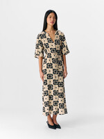 OBJECT OBJECT - Jurk ella sandshell/black
