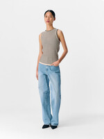 OBJECT OBJECT -  Tank top ester pattern sandshell/black