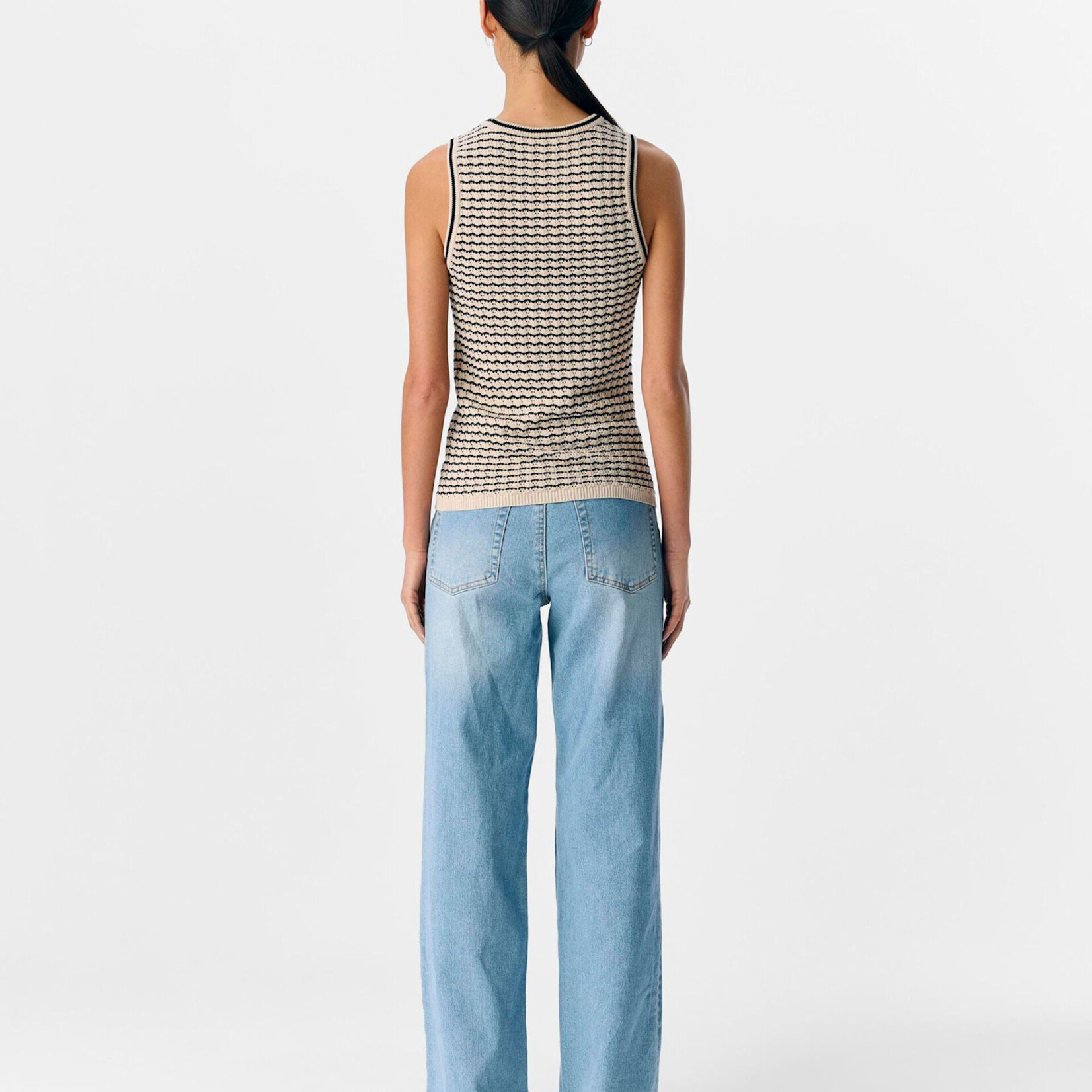 OBJECT OBJECT -  Tank top ester pattern sandshell/black MAAT XS