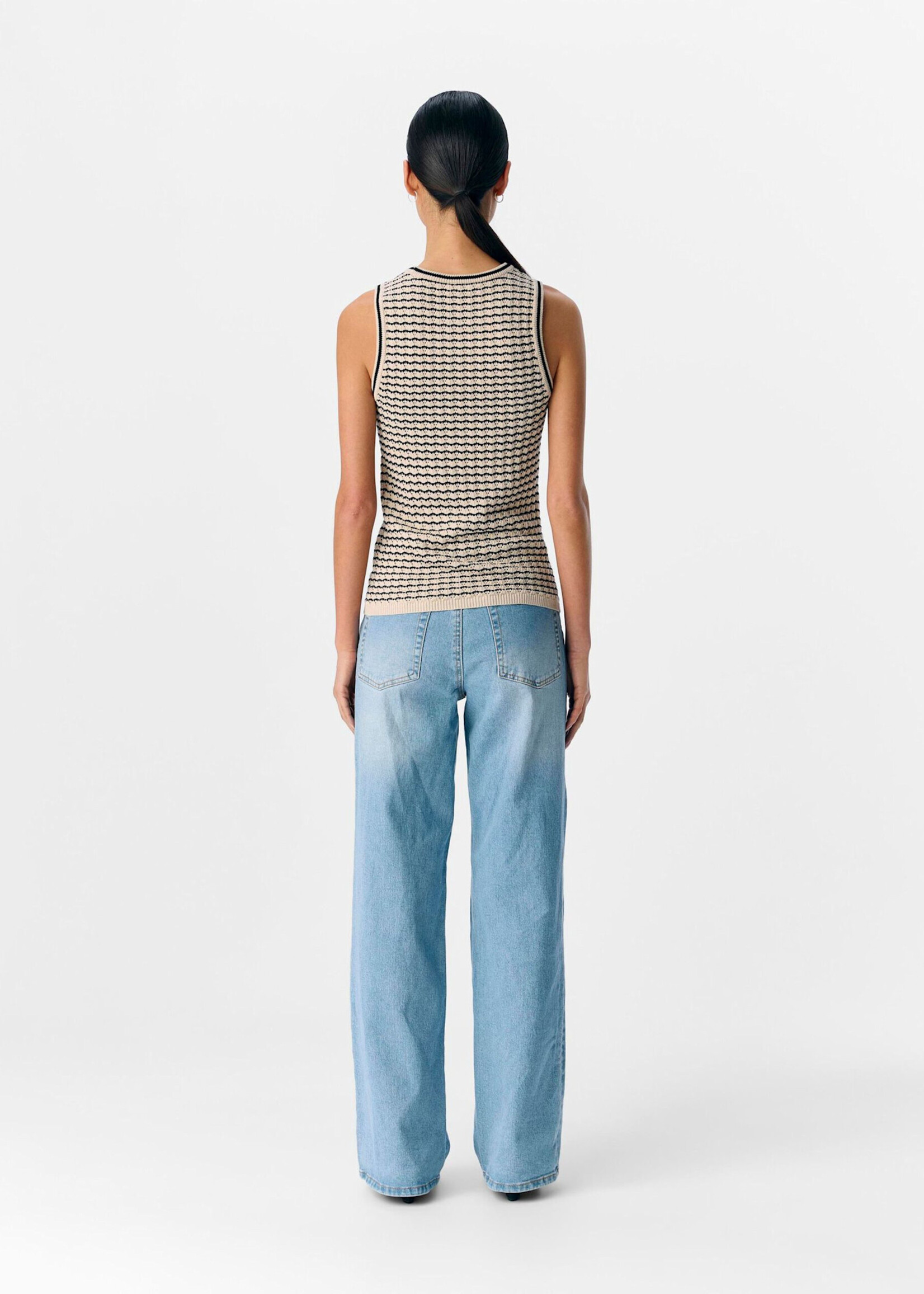 OBJECT OBJECT -  Tank top ester pattern sandshell/black