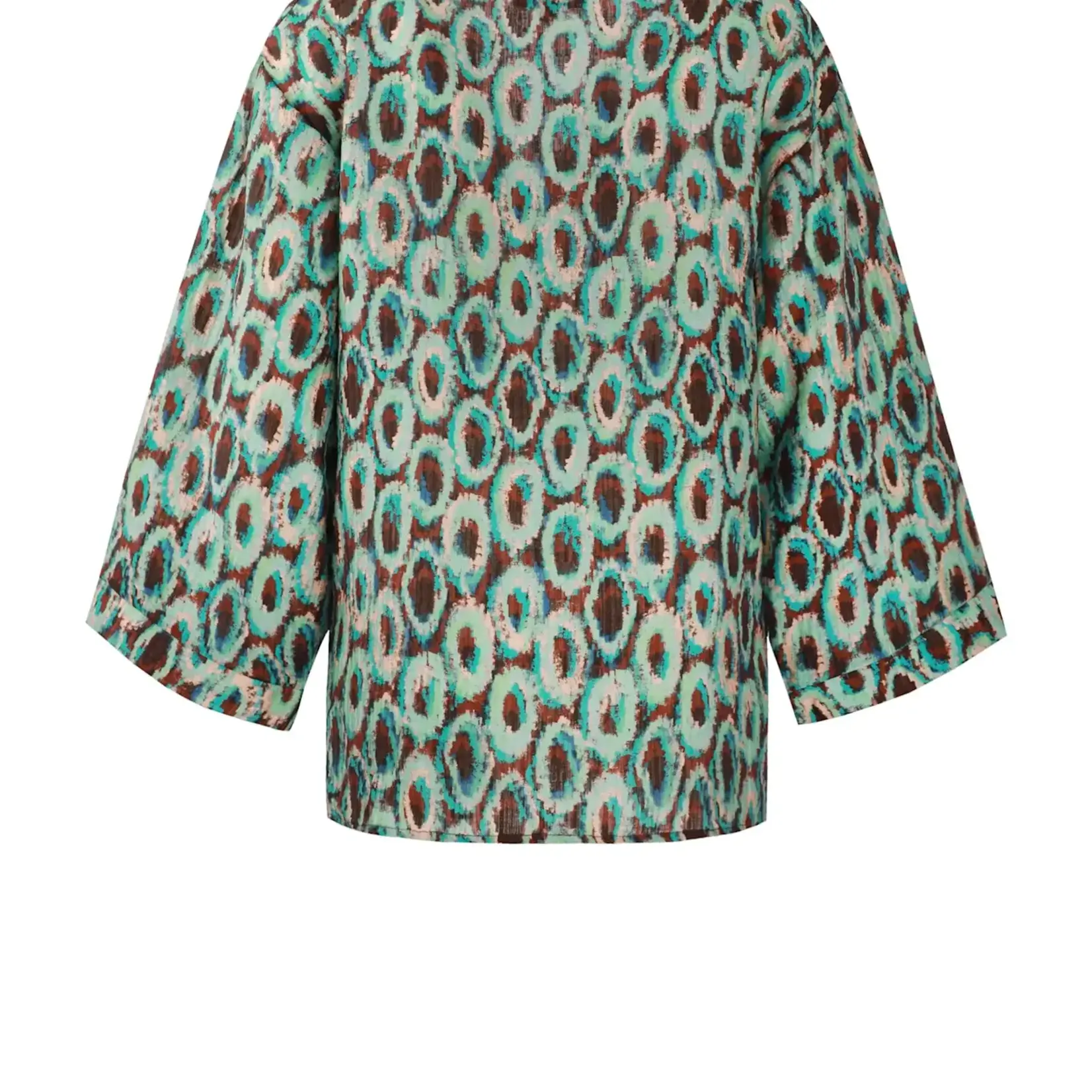 G-MAXX G-MAXX - Blouse Lavinia Cappuccino/bird's Egg green