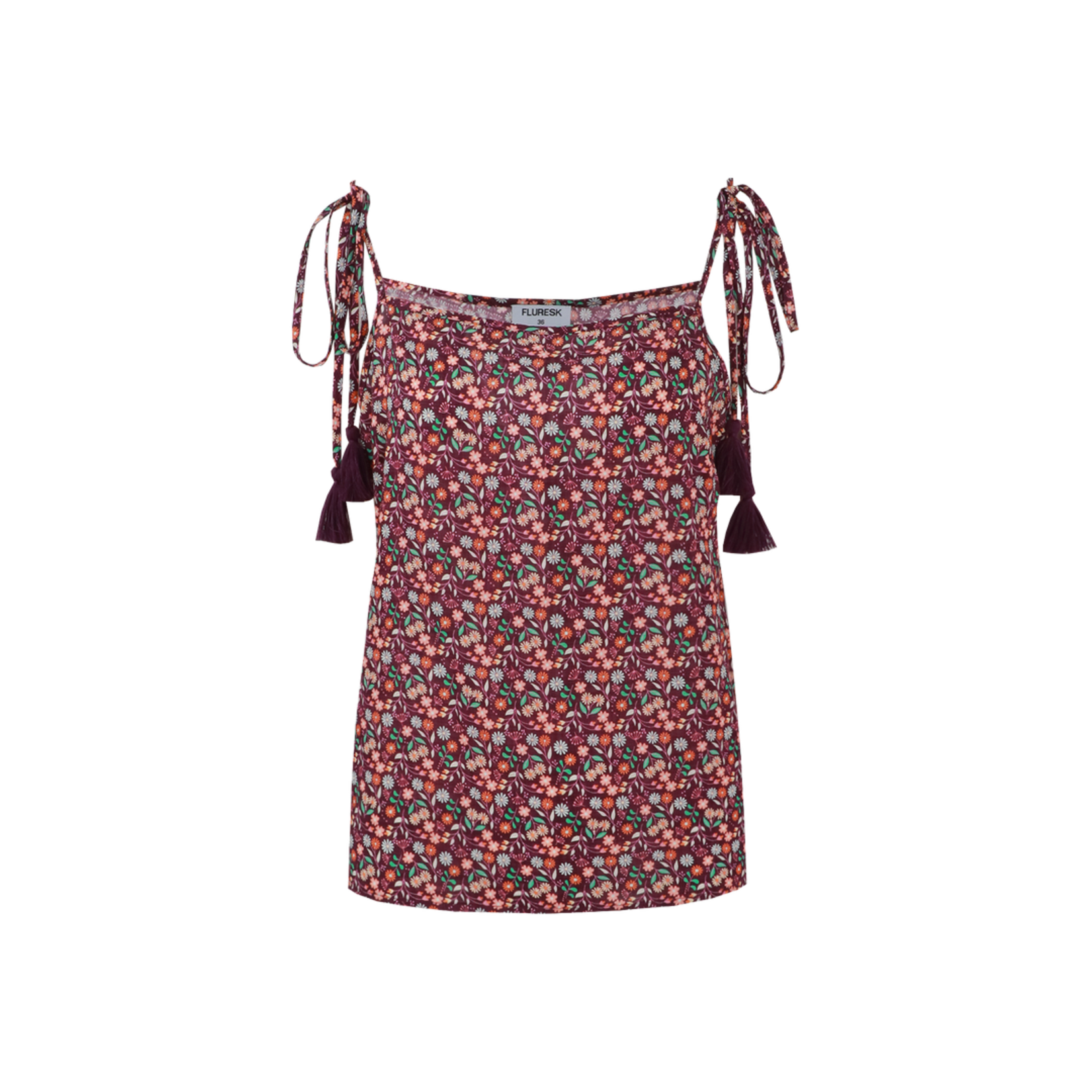 FLURESK FLURESK - Singlet Aveline deep purple/shamrok green