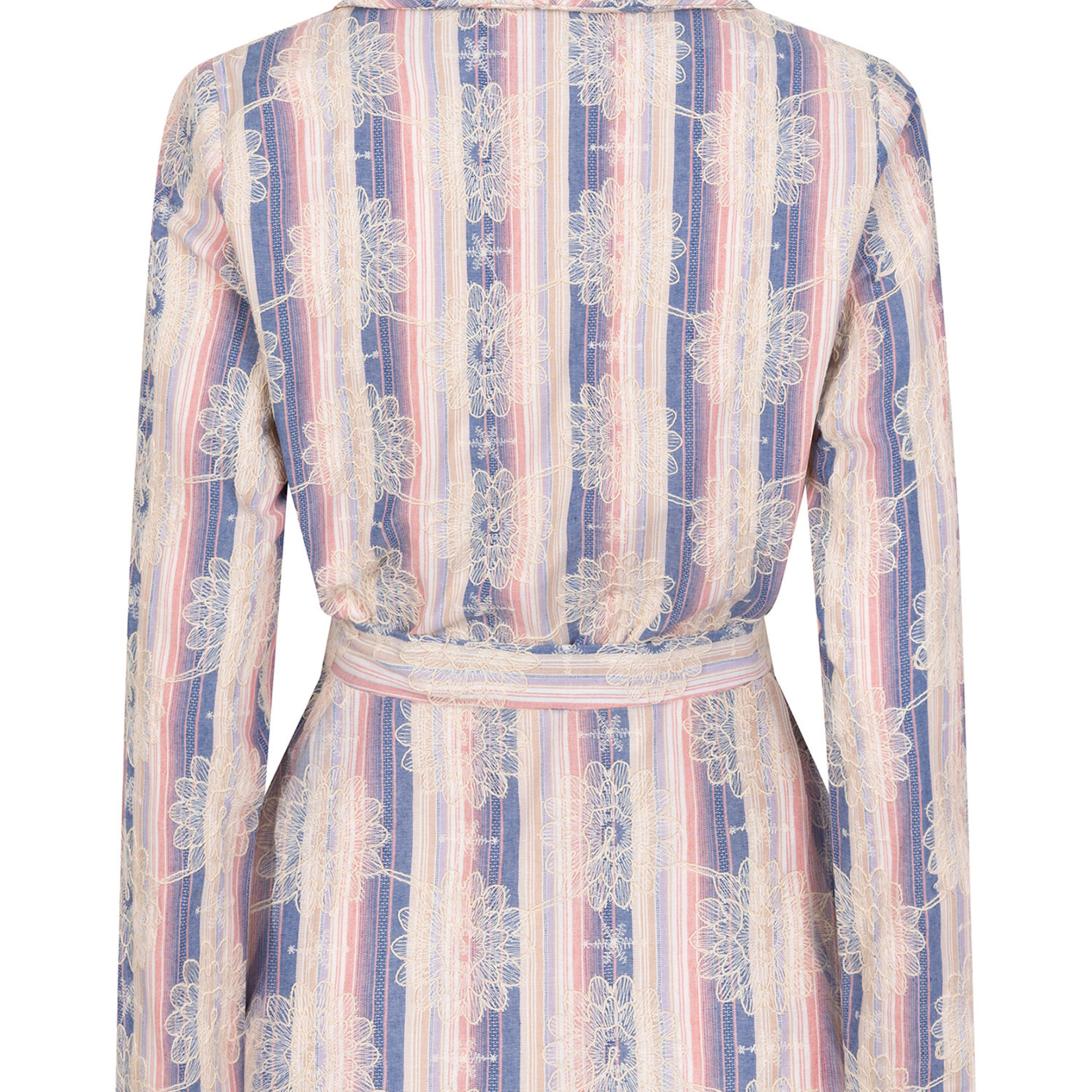 YDENCE YDENCE - Kimono Ilonka denim blue/pink stripe