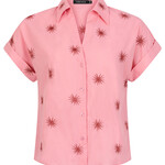 YDENCE YDENCE - Blouse sunny coral pink/stone red MAAT XS