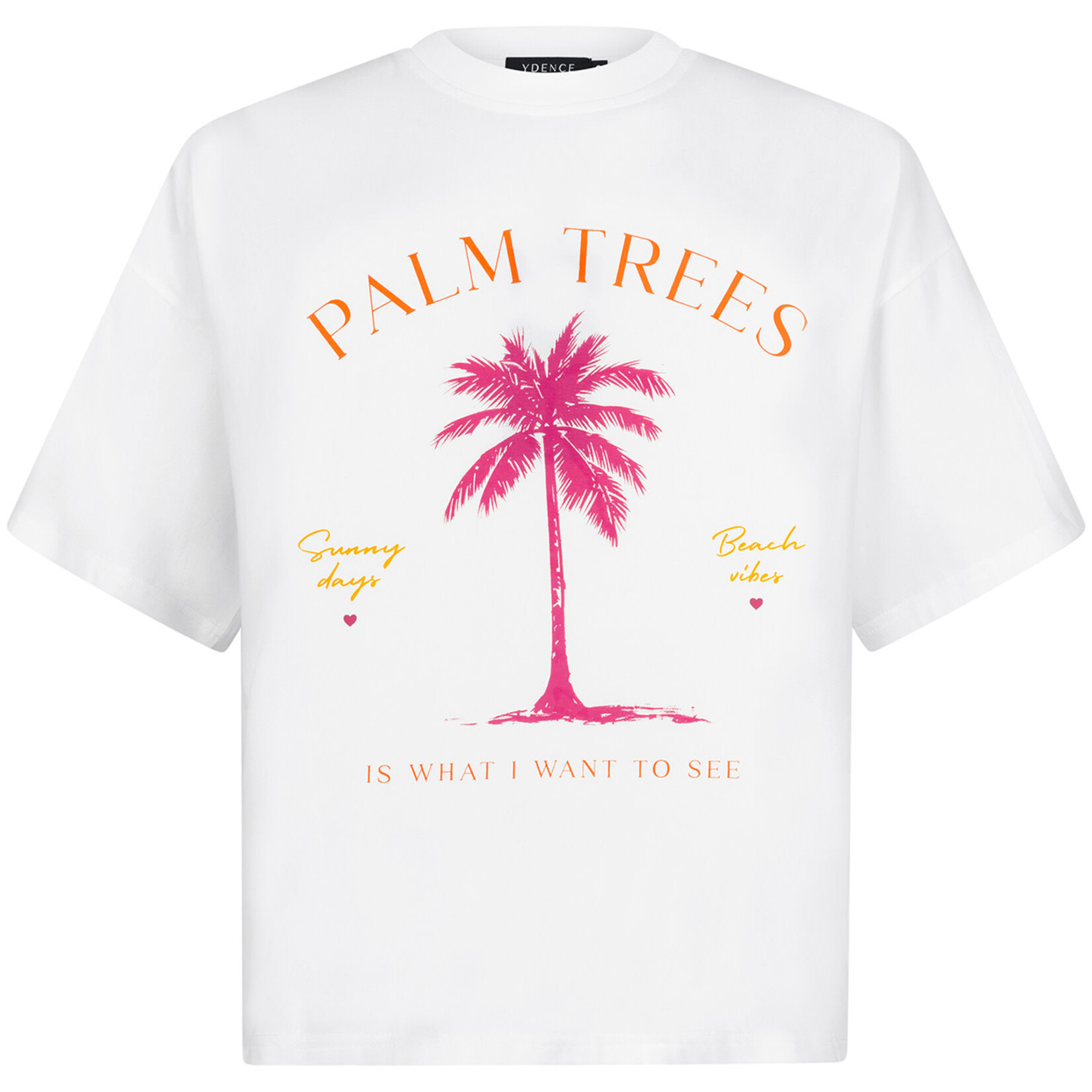 YDENCE YDENCE - T-shirt Palm trees off-white/multi MAAT L